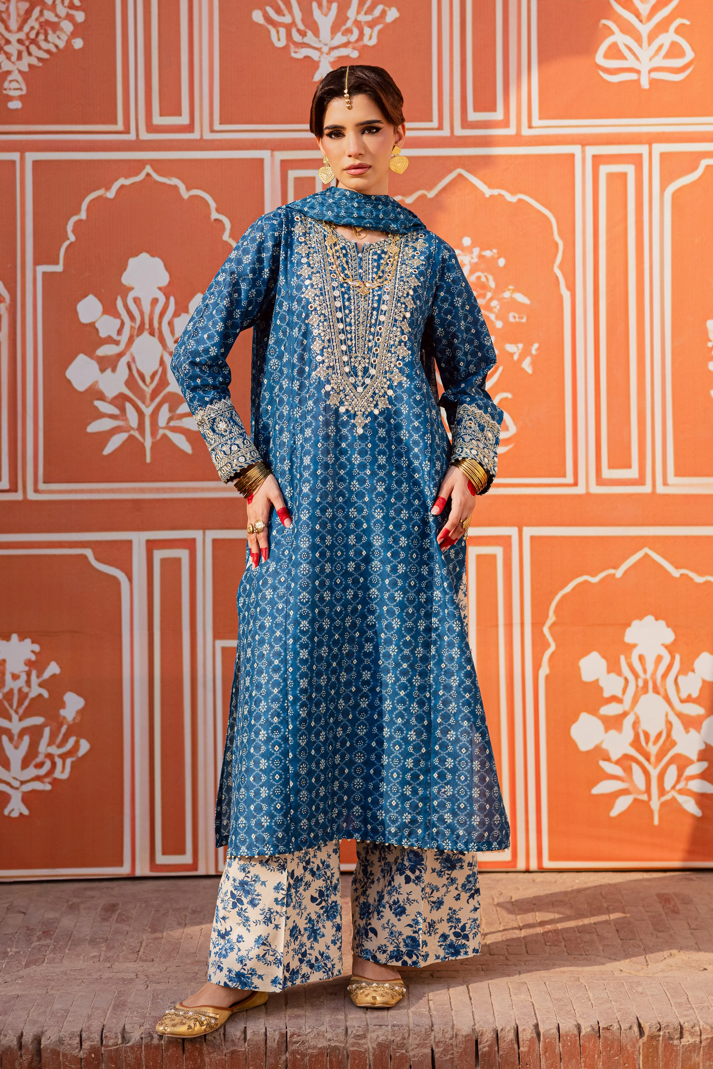 Midnight 3Pc - Festive Eid Prints - Image 3