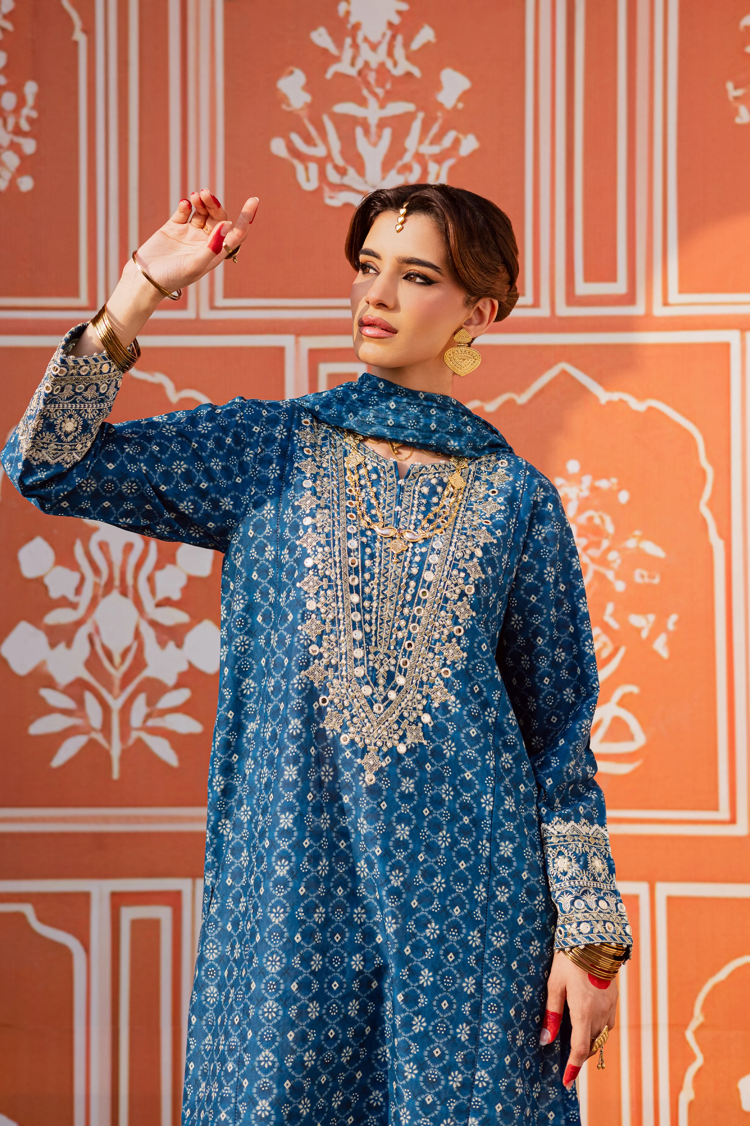 Midnight 3Pc - Festive Eid Prints - Image 4