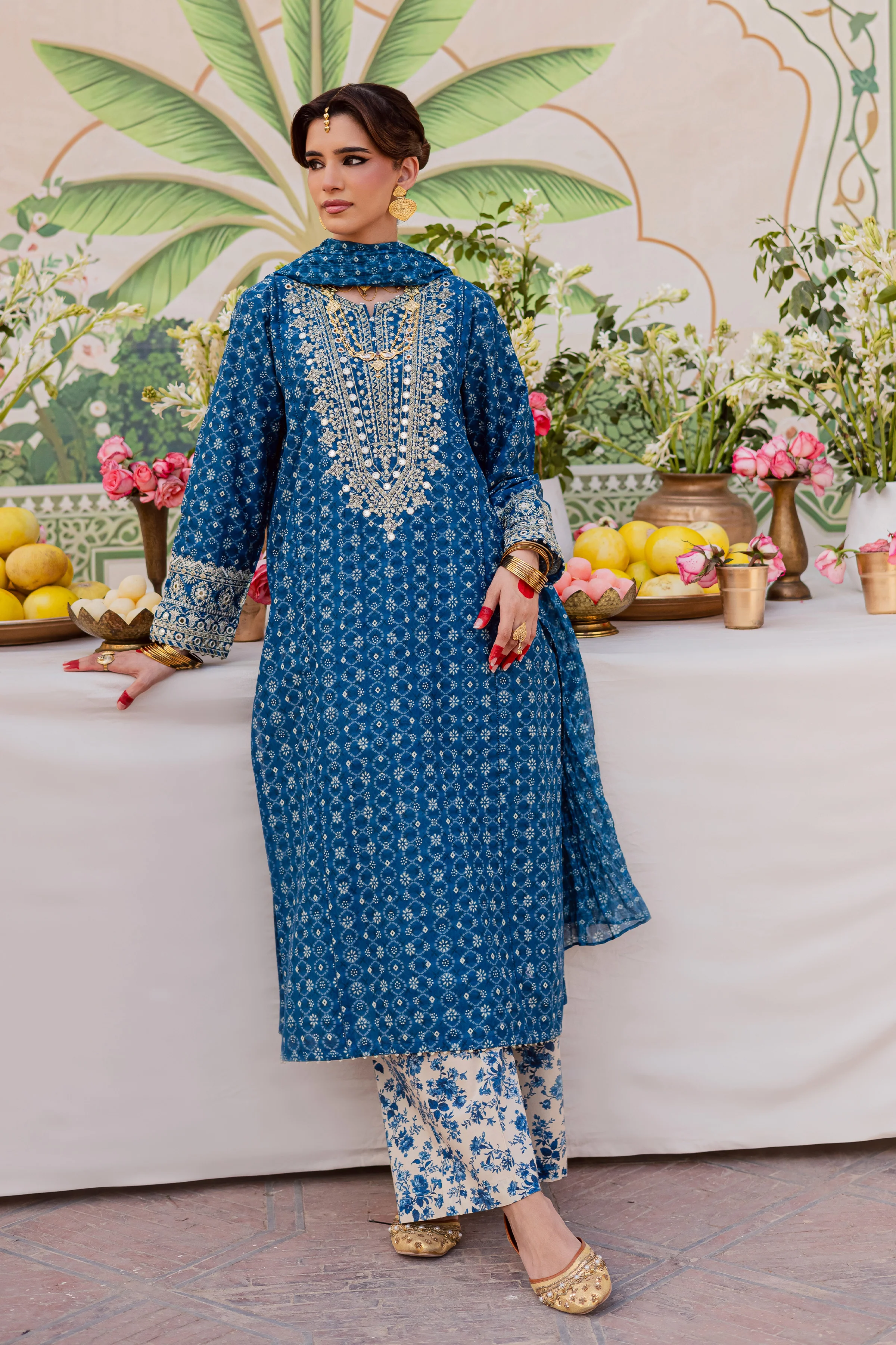 Midnight 3Pc - Festive Eid Prints - Image 5