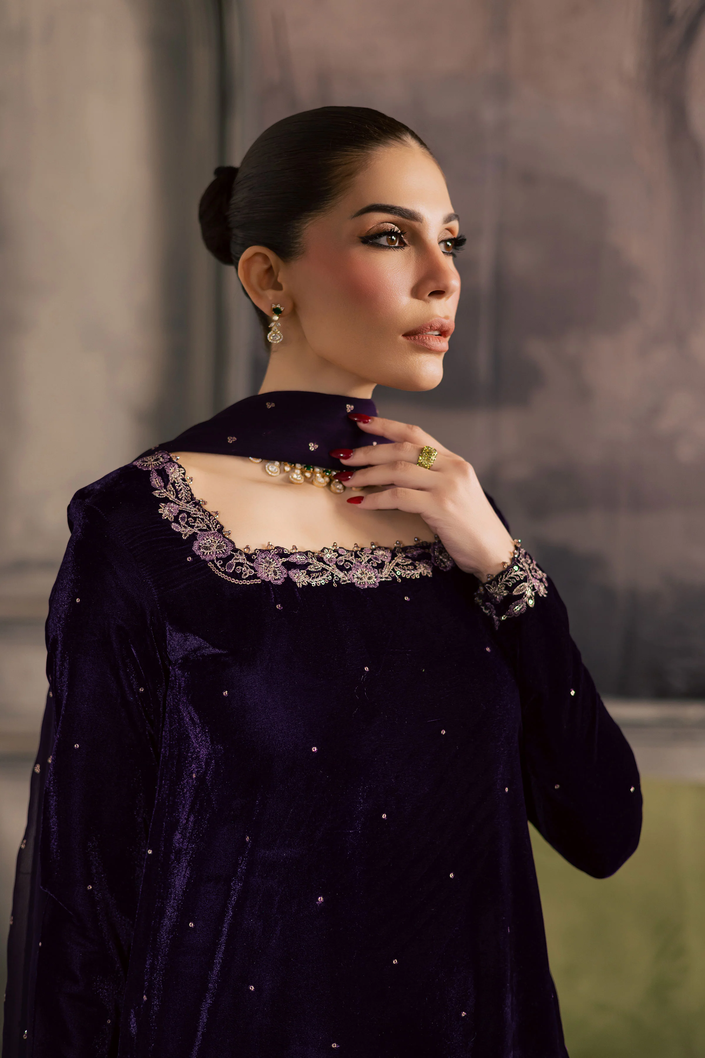 Midnight Purple 3Pc - Velvet Luxe Pret - Image 5