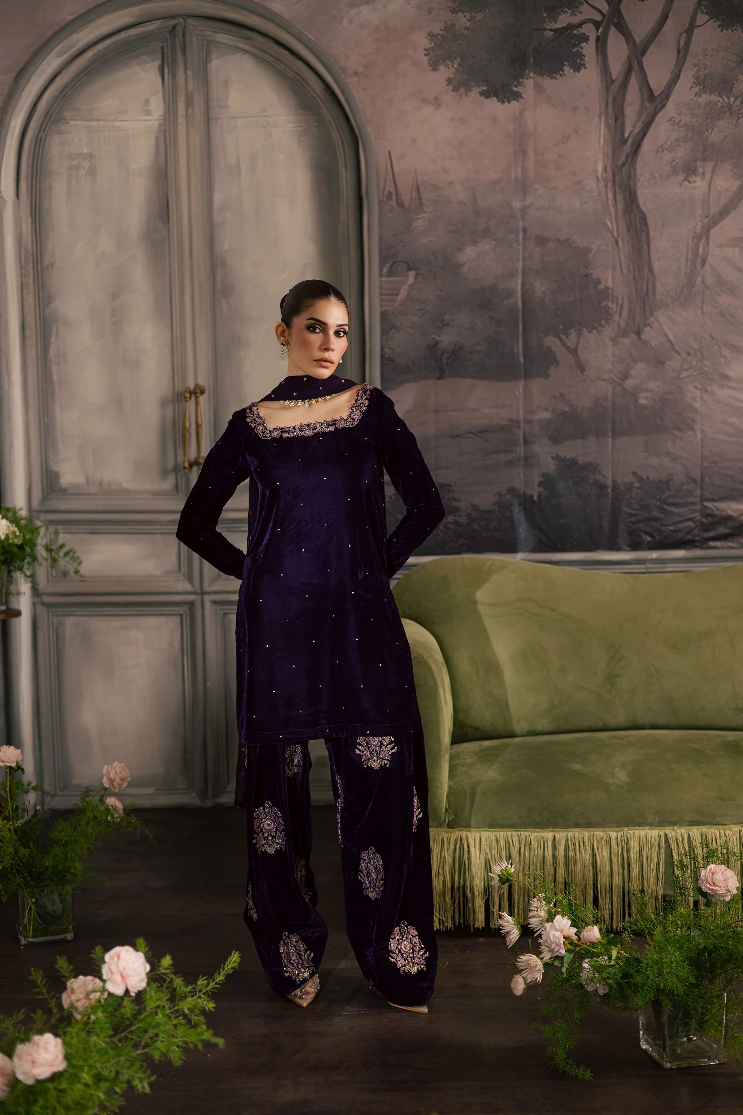 Midnight Purple 3Pc - Velvet Luxe Pret - Image 6
