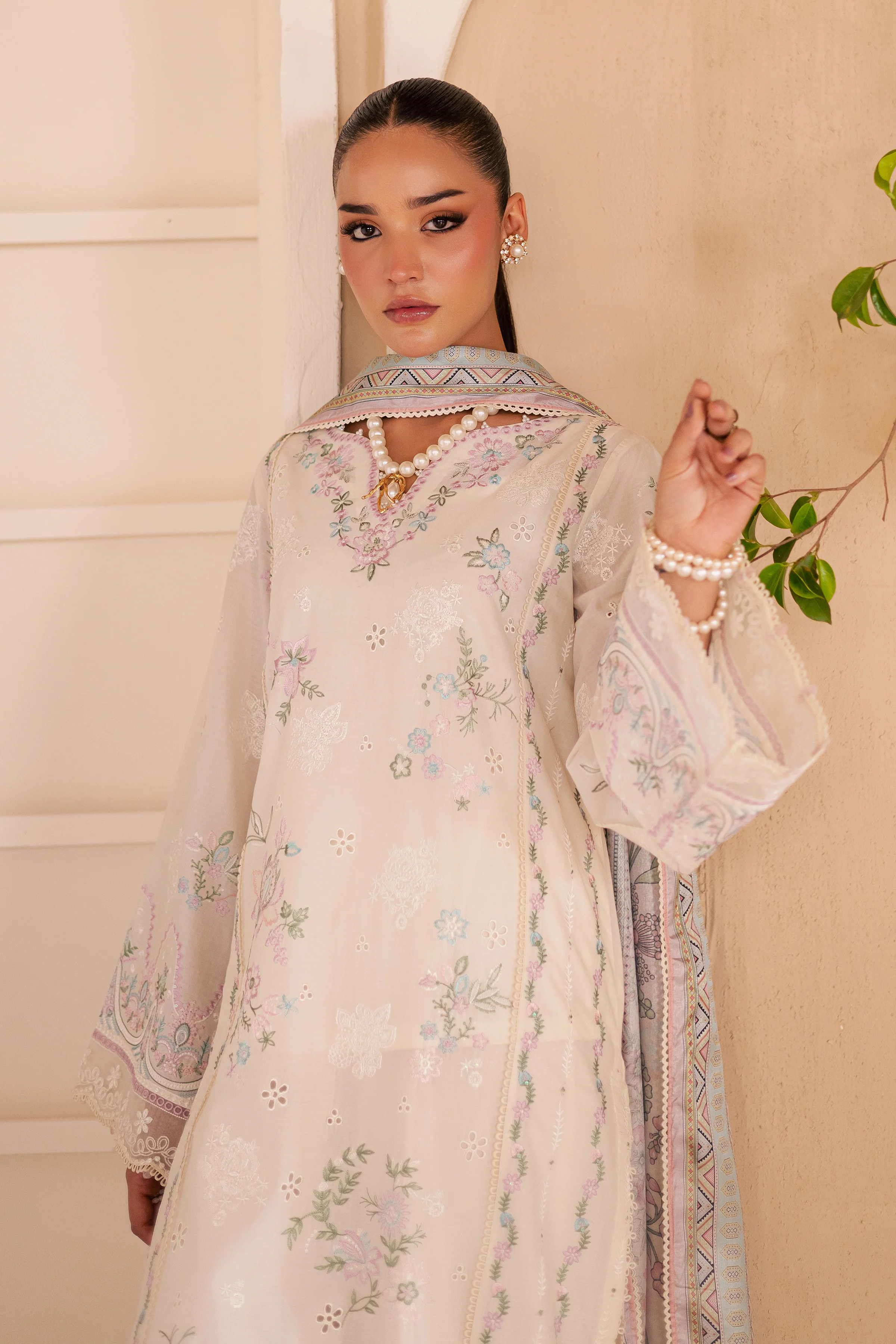 Mihrimah 3Pc - Embroidered Lawn Dress - Image 3
