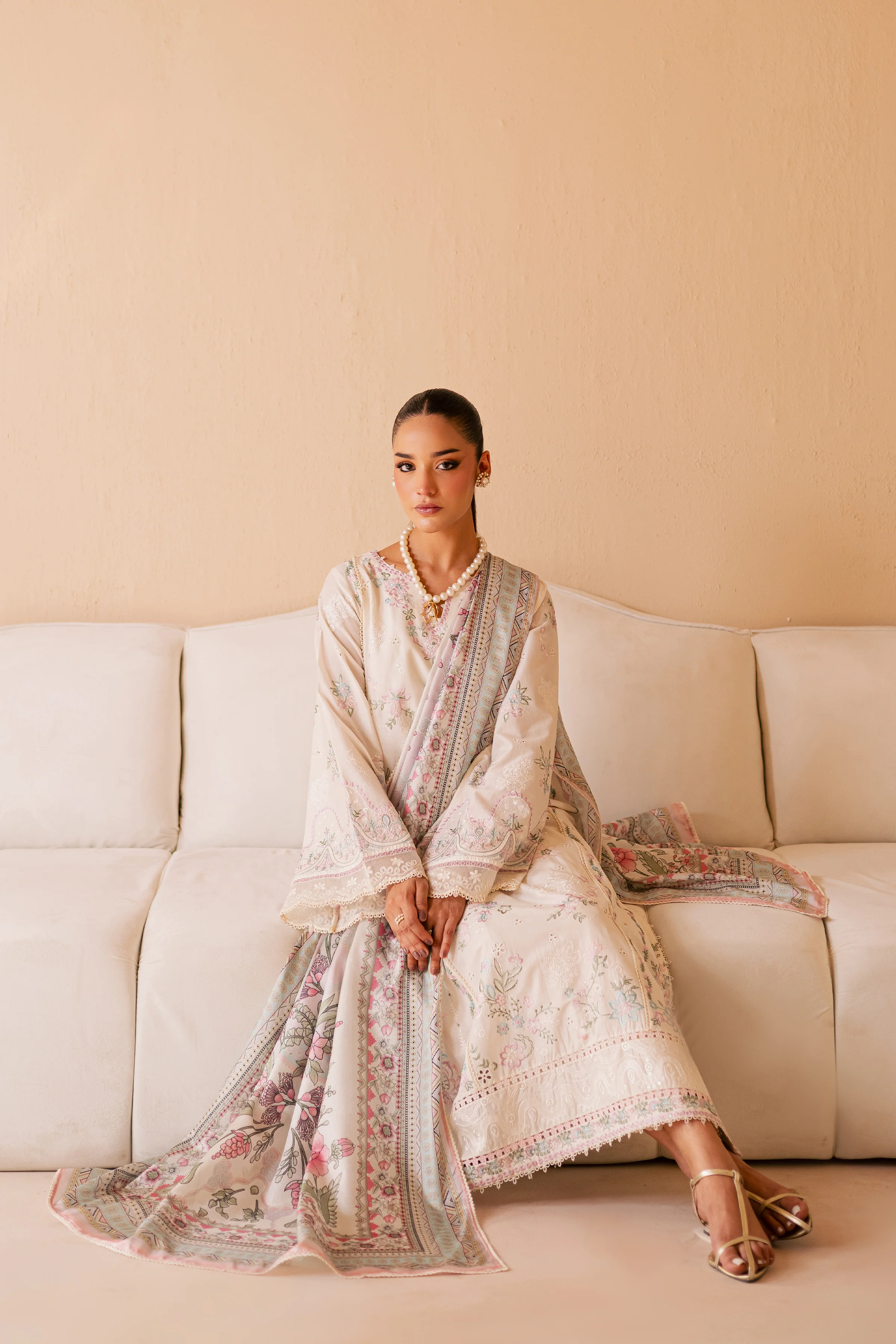Mihrimah 3Pc - Embroidered Lawn Dress - Image 4