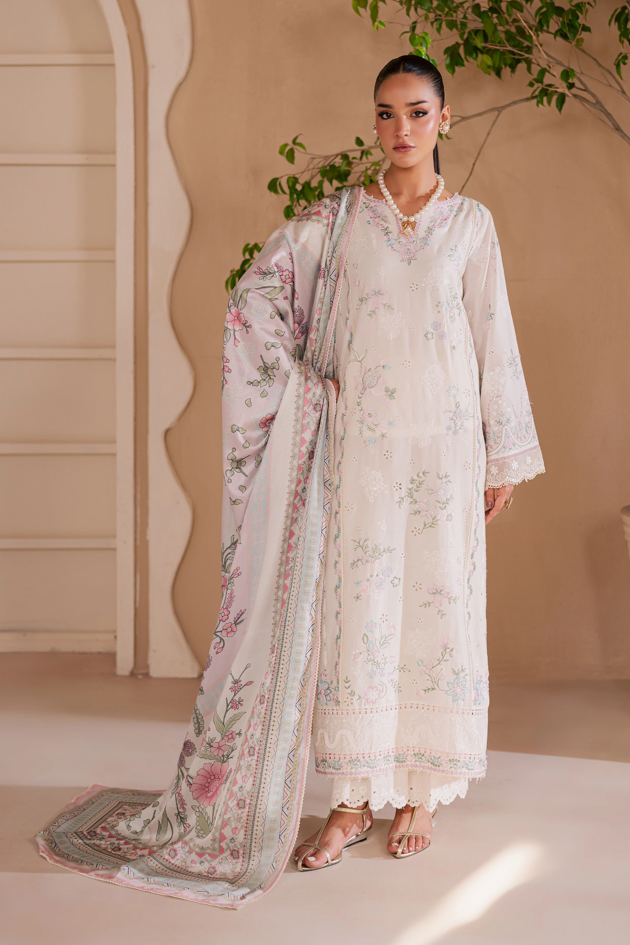 Mihrimah 3Pc - Embroidered Lawn Dress - Image 5