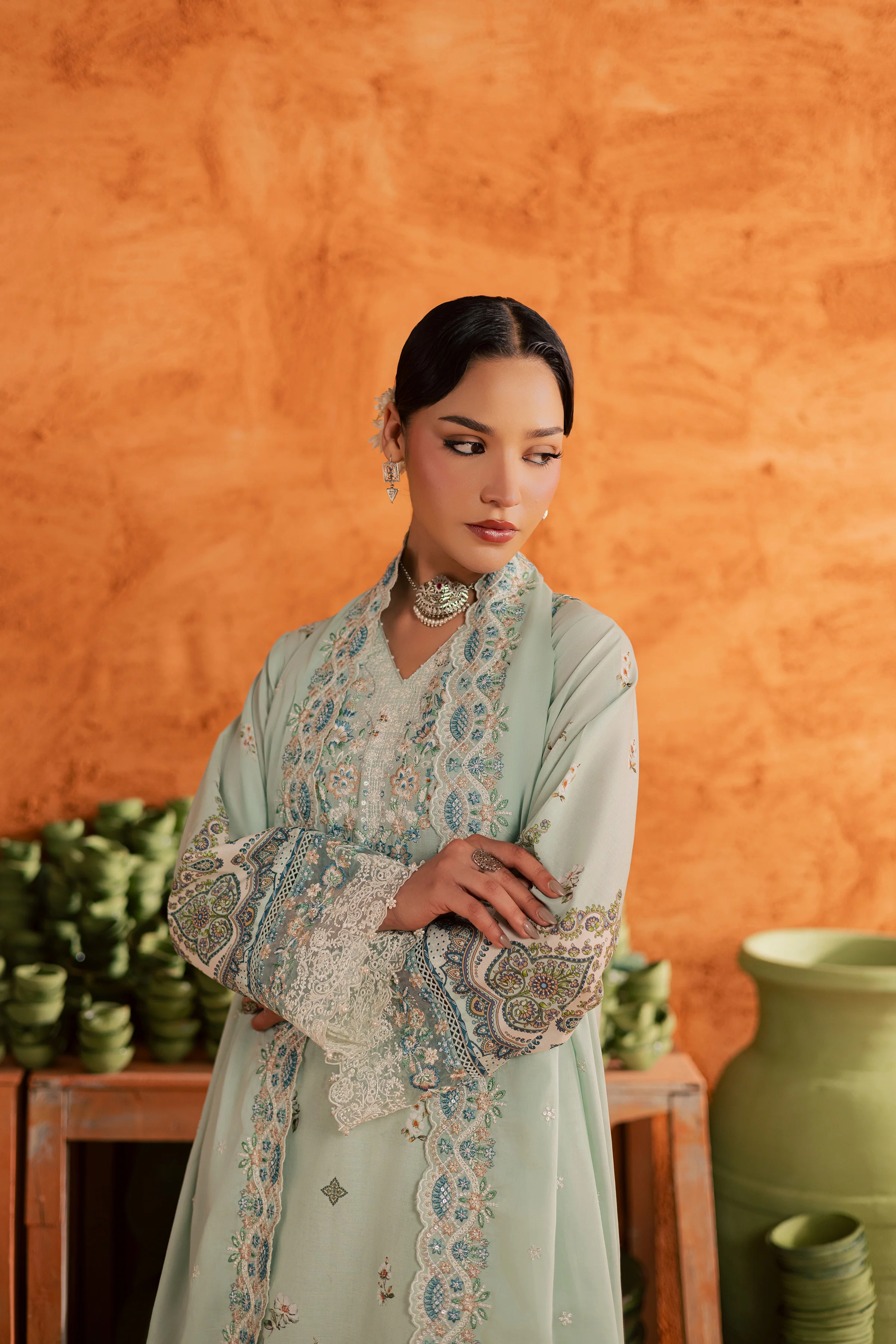 Mint Chip 3Pc - Printed Lawn Dress - Image 2