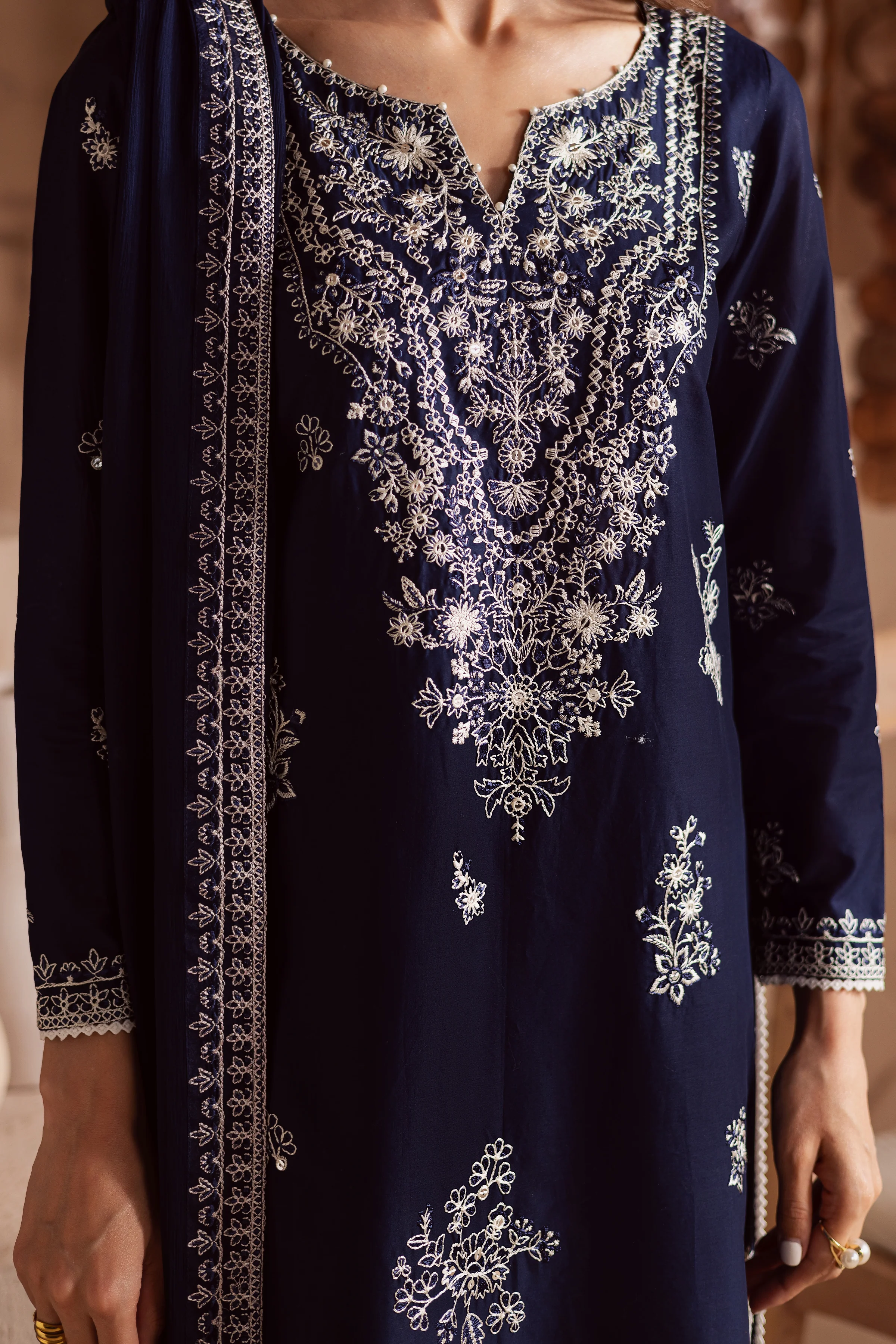 Miraye 3Pc - Embroidered Lawn Dress - Image 8