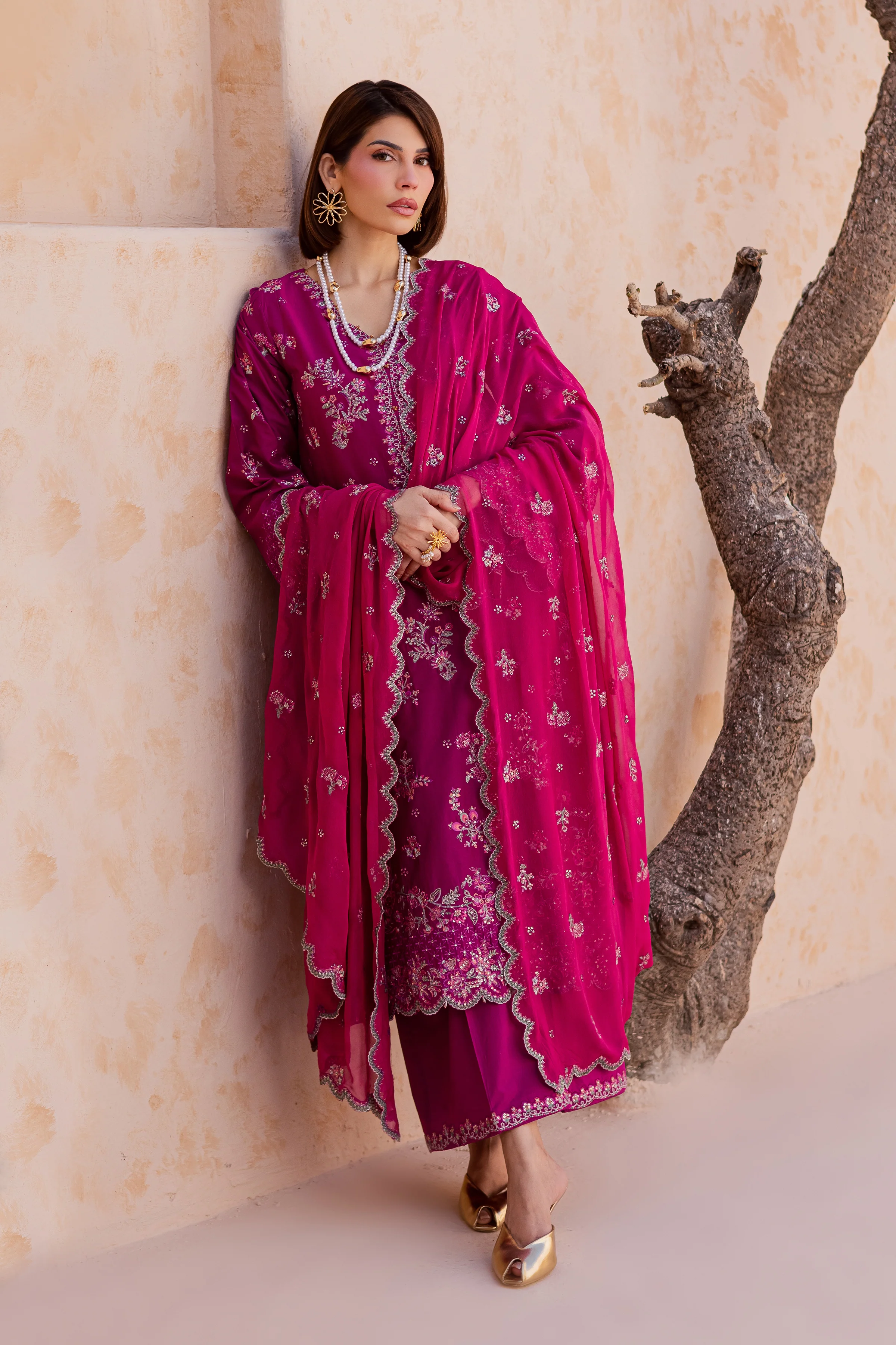 Mirha 3Pc - Festive Embroidered Lawn - Image 5