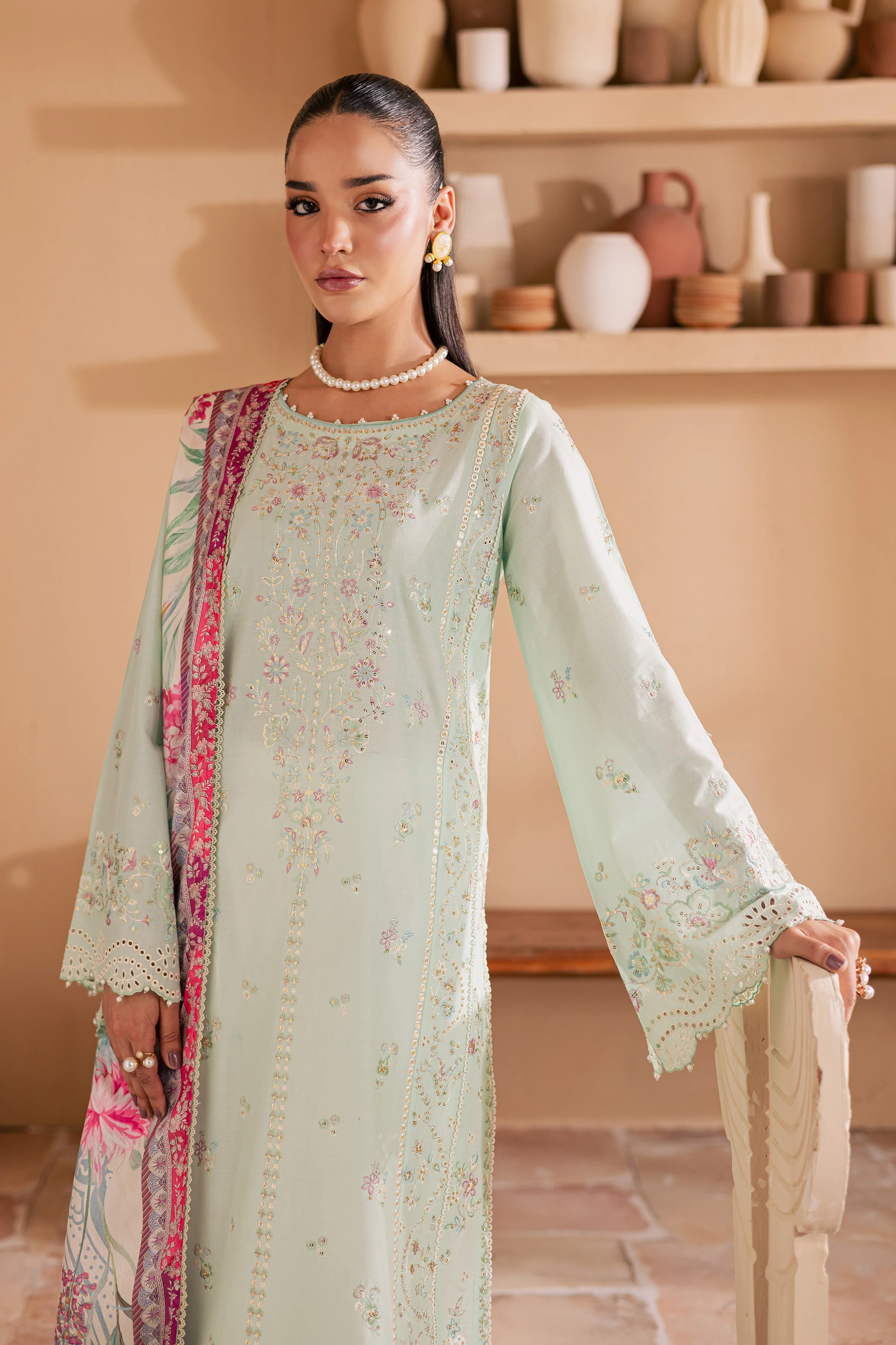 Miya 3Pc - Embroidered Lawn Dress - Image 6