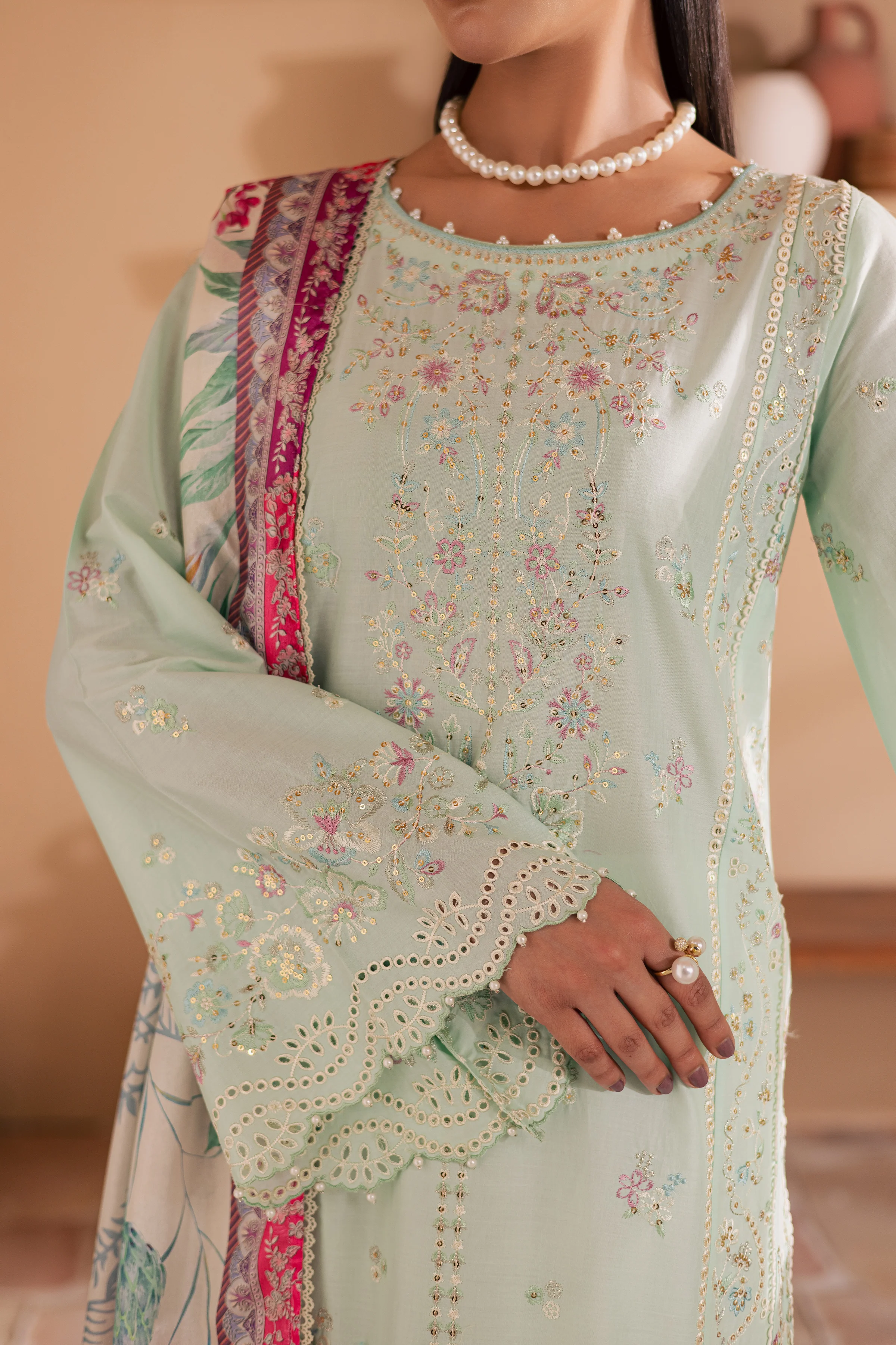 Miya 3Pc - Embroidered Lawn Dress - Image 7
