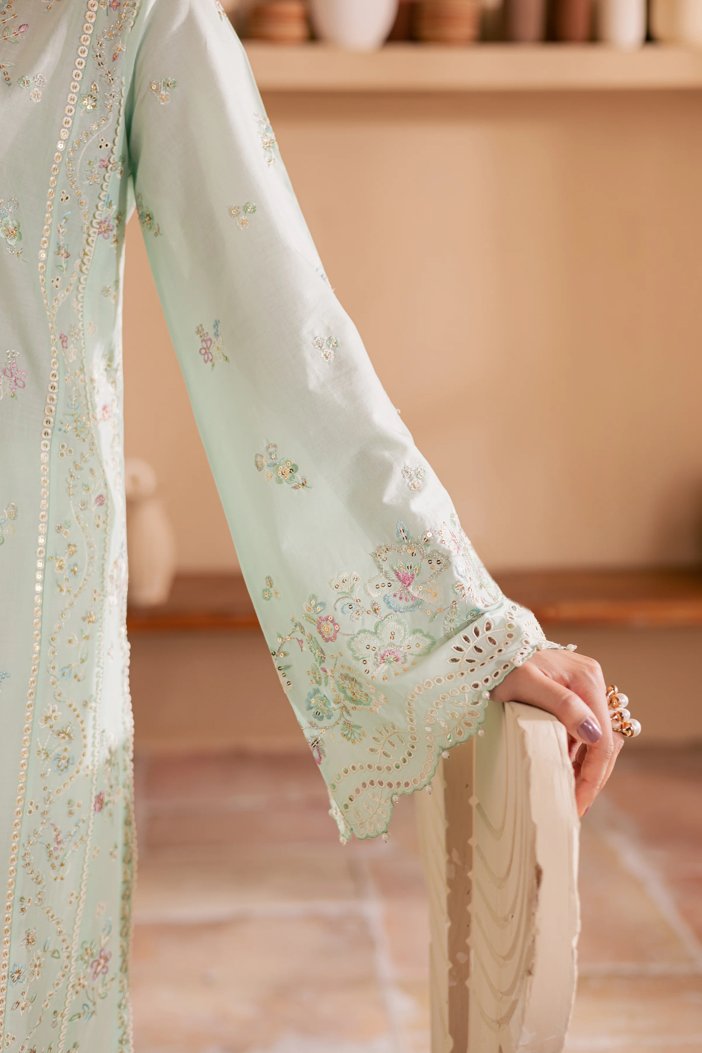 Miya 3Pc - Embroidered Lawn Dress - Image 8