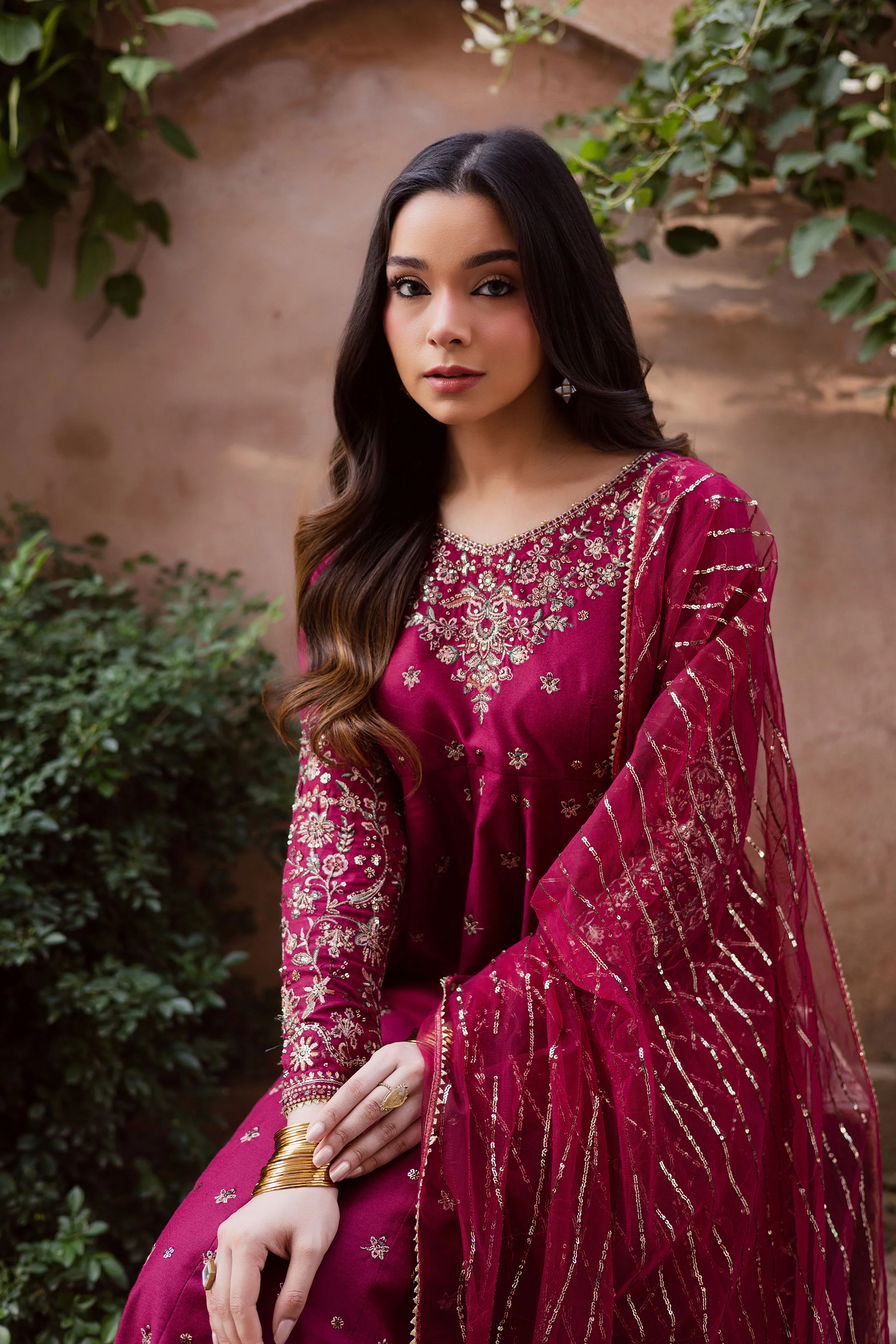 Monaar 3Pc - Embroidered Karandi Dress - Image 2