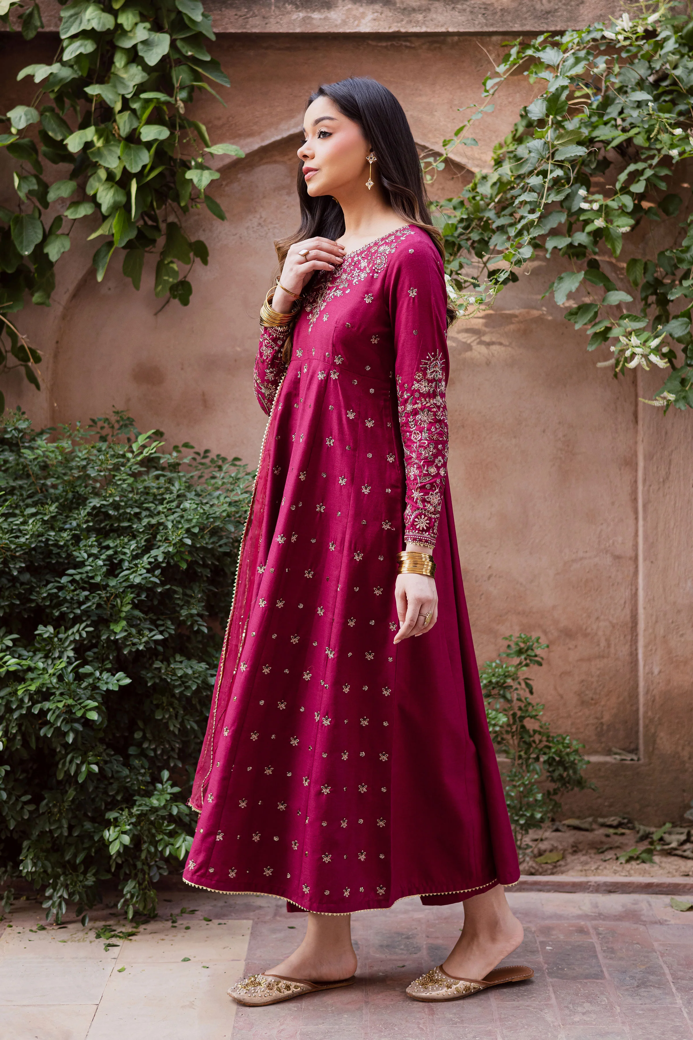 Monaar 3Pc - Embroidered Karandi Dress - Image 3
