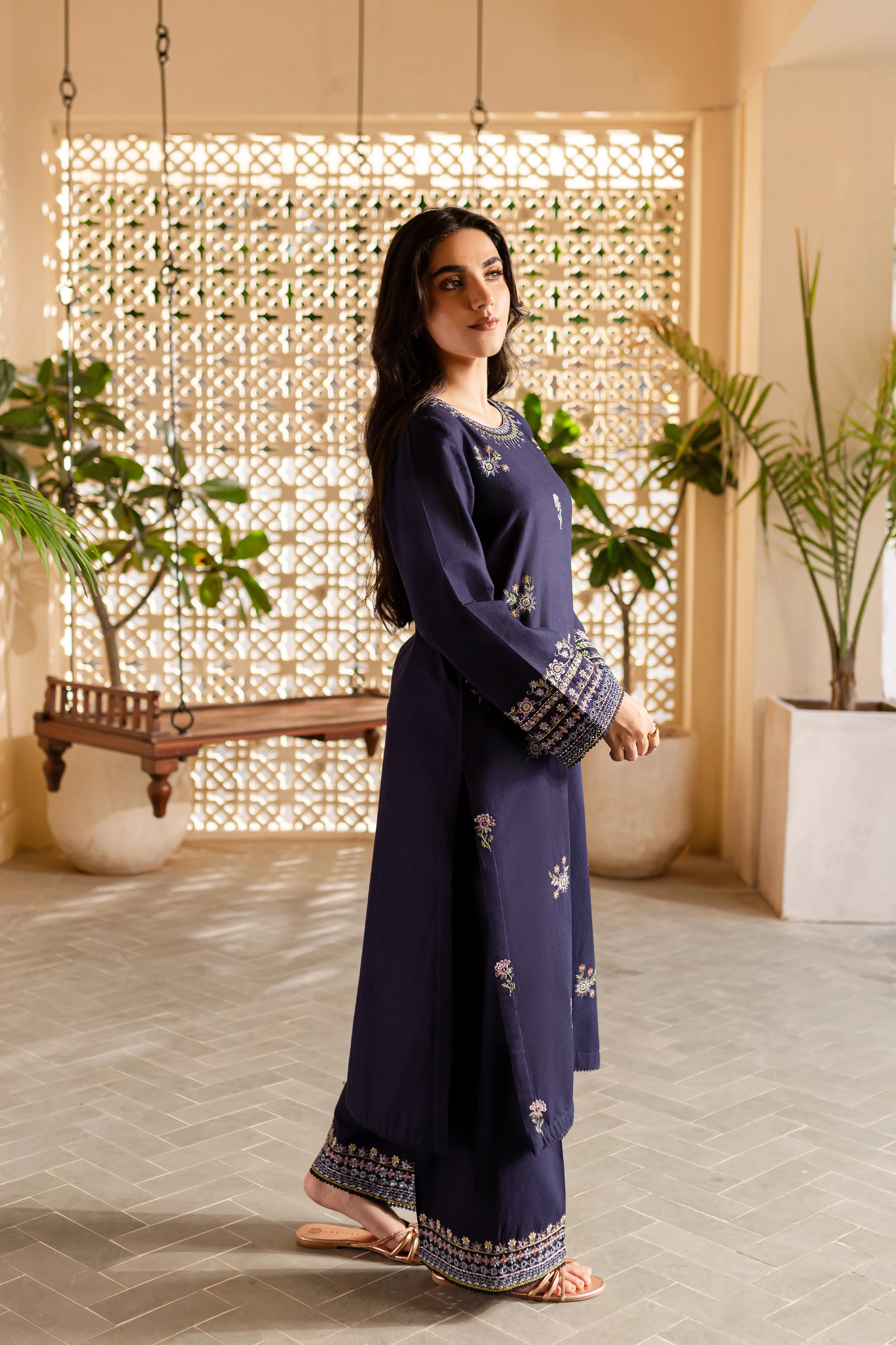Moonlight 2Pc - Embroidered Khaddar Dress - Image 11