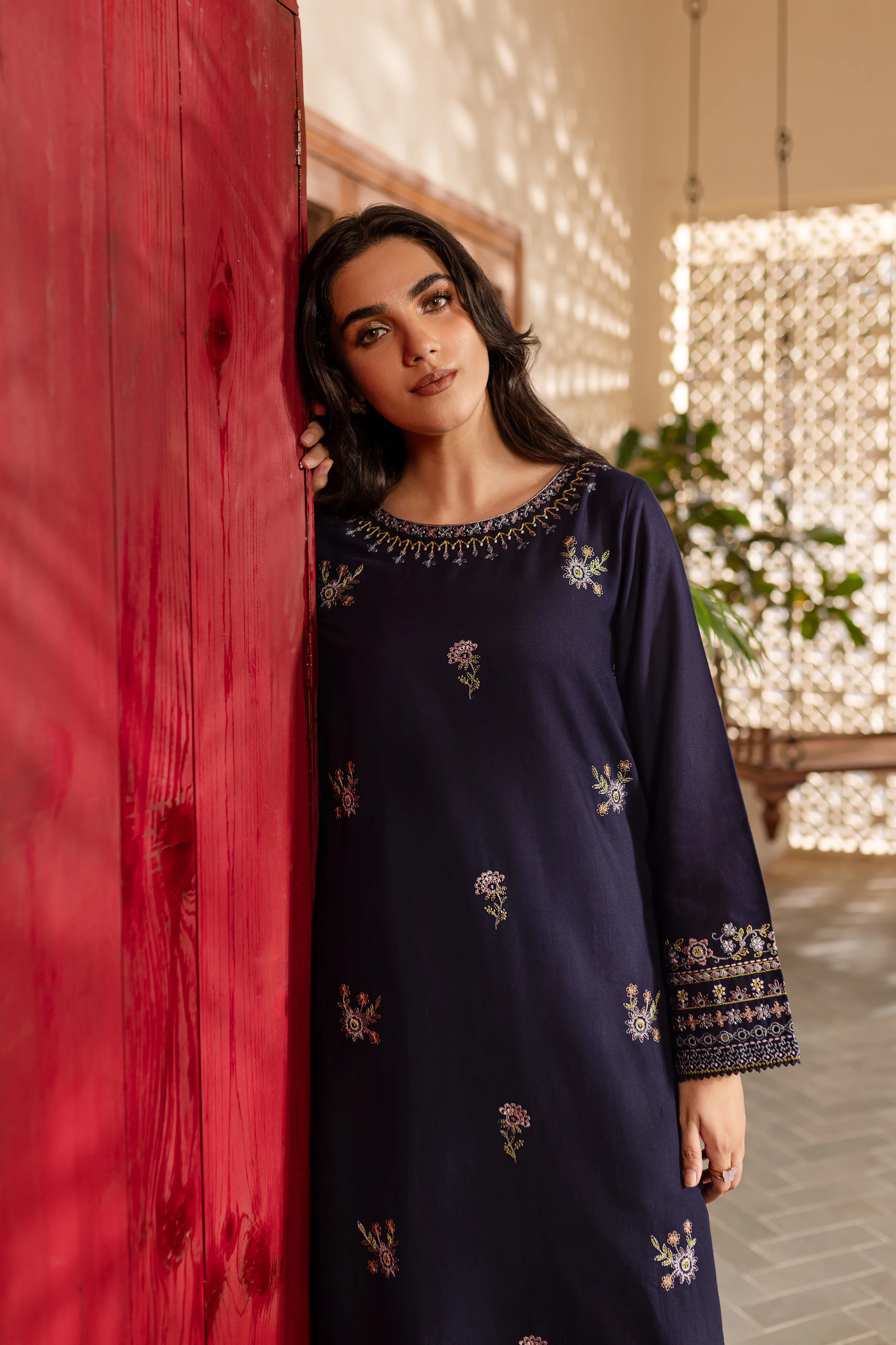 Moonlight 2Pc - Embroidered Khaddar Dress - Image 3