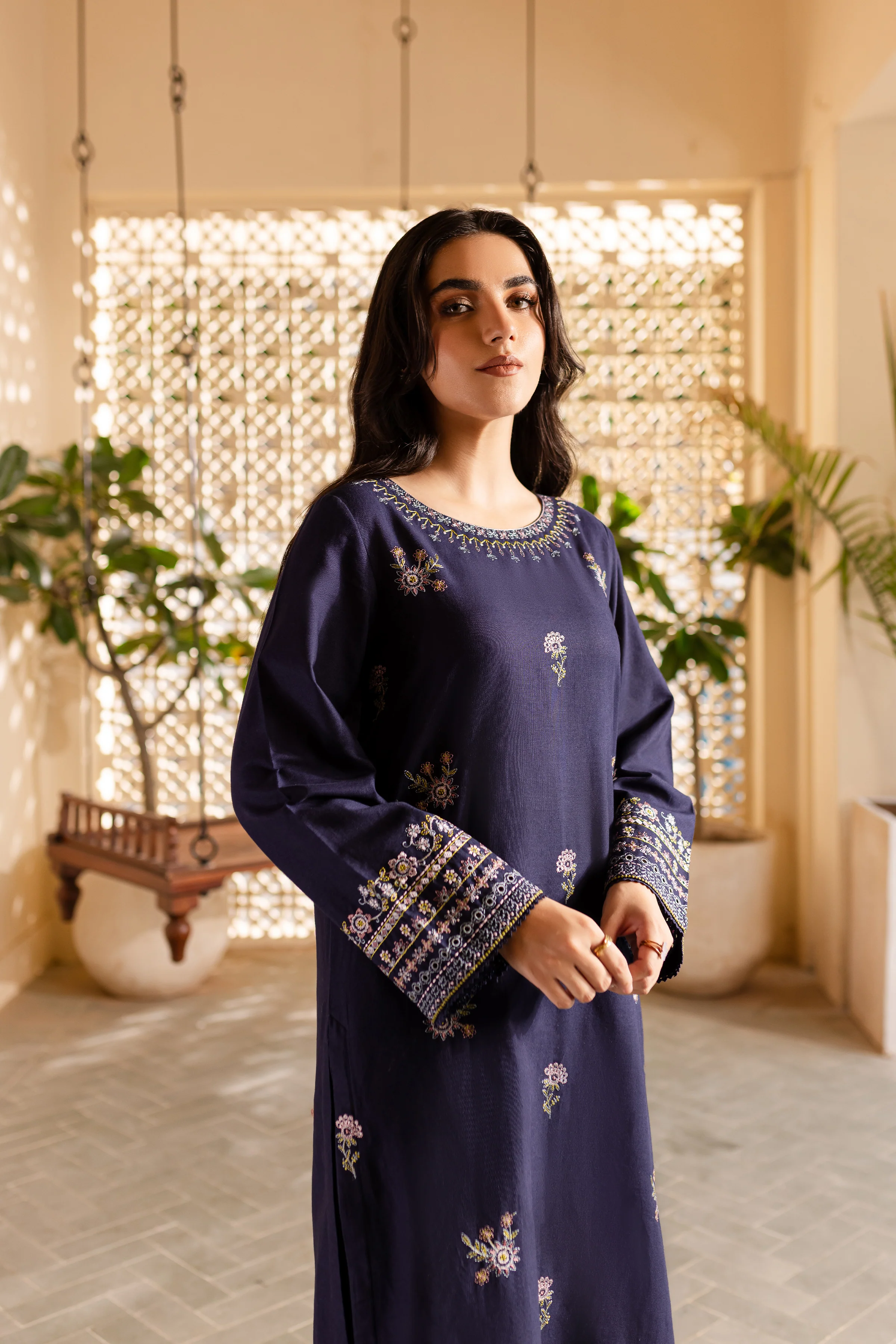 Moonlight 2Pc - Embroidered Khaddar Dress - Image 6