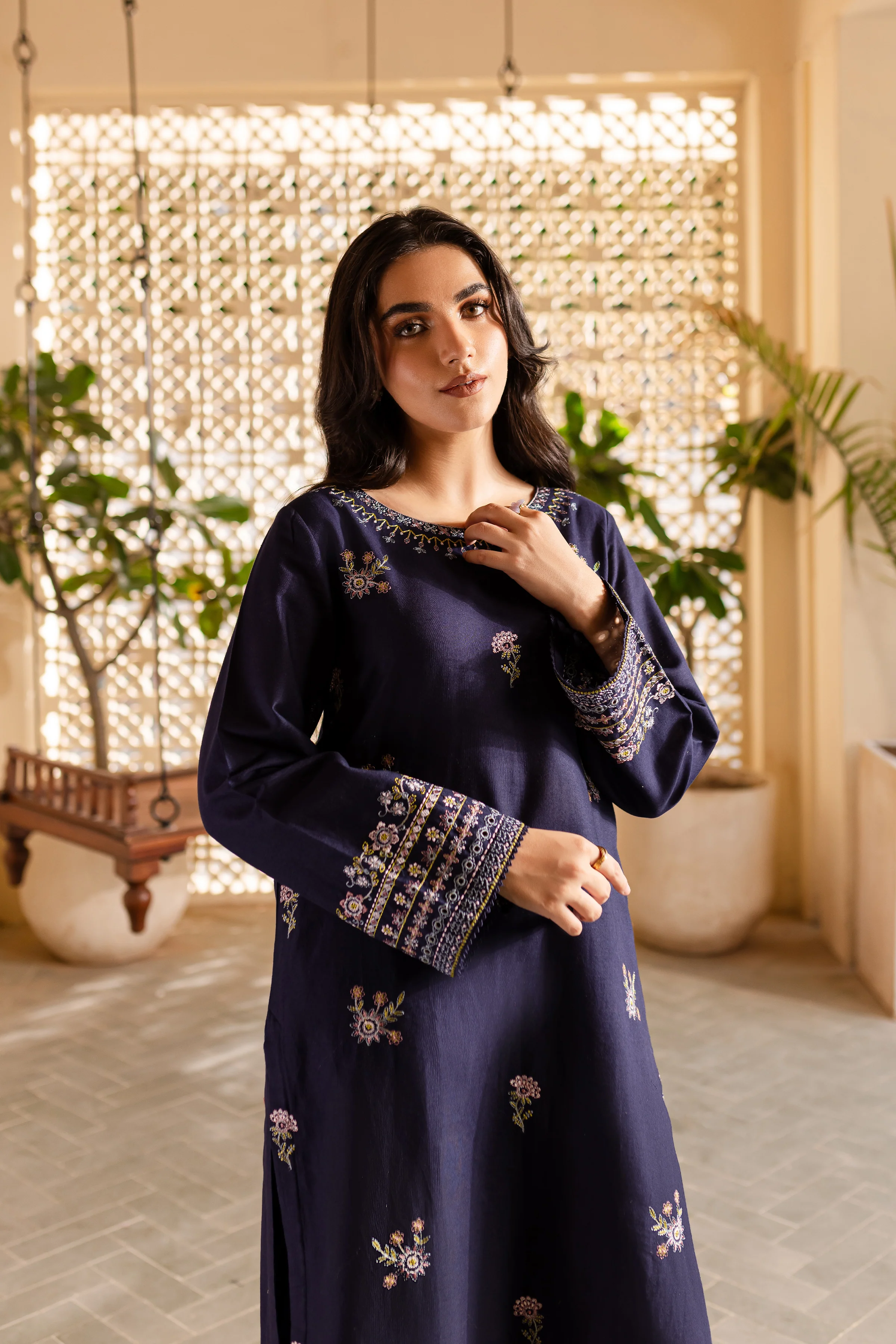 Moonlight 2Pc - Embroidered Khaddar Dress - Image 8