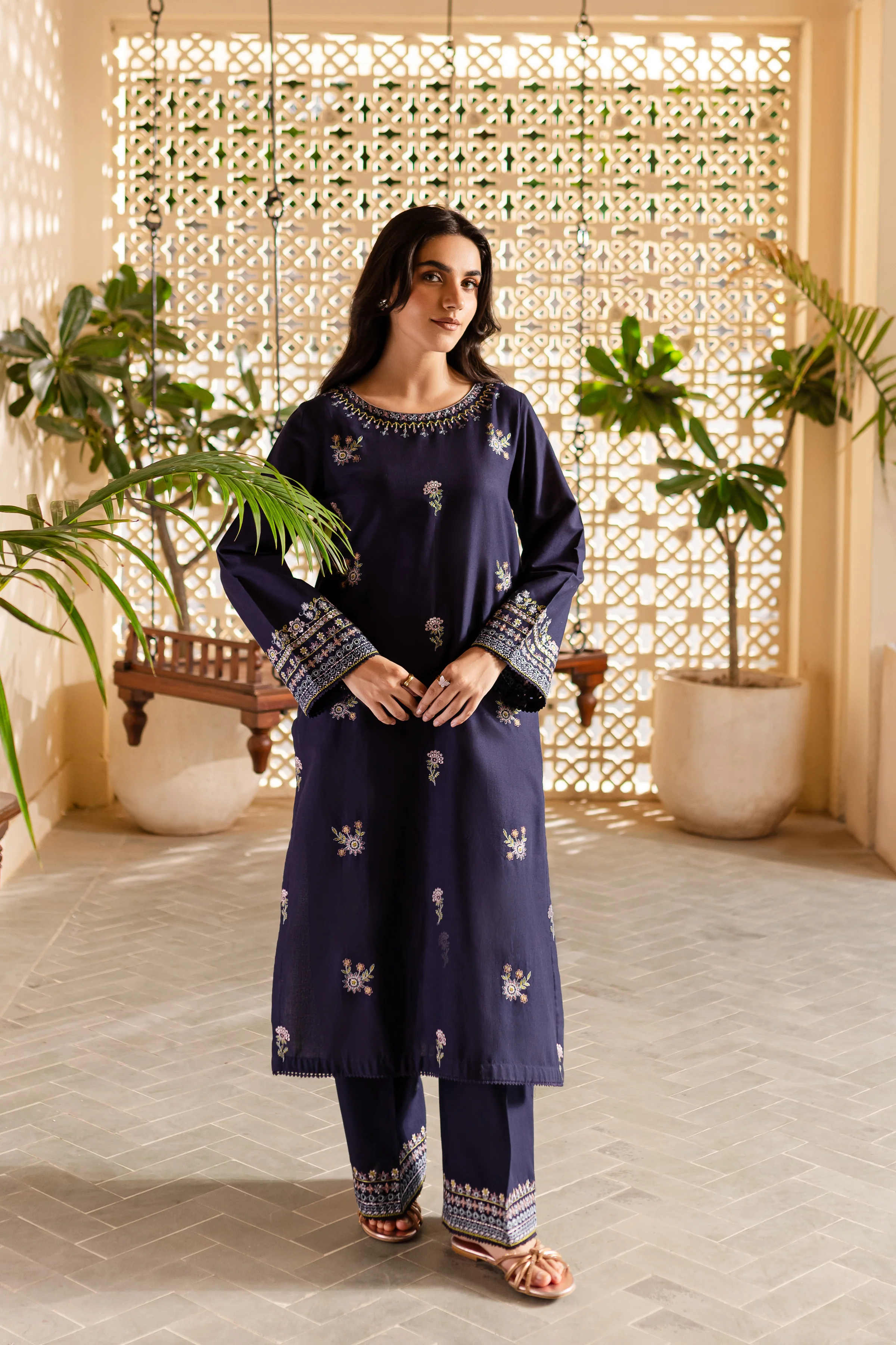 Moonlight 2Pc - Embroidered Khaddar Dress - Image 9
