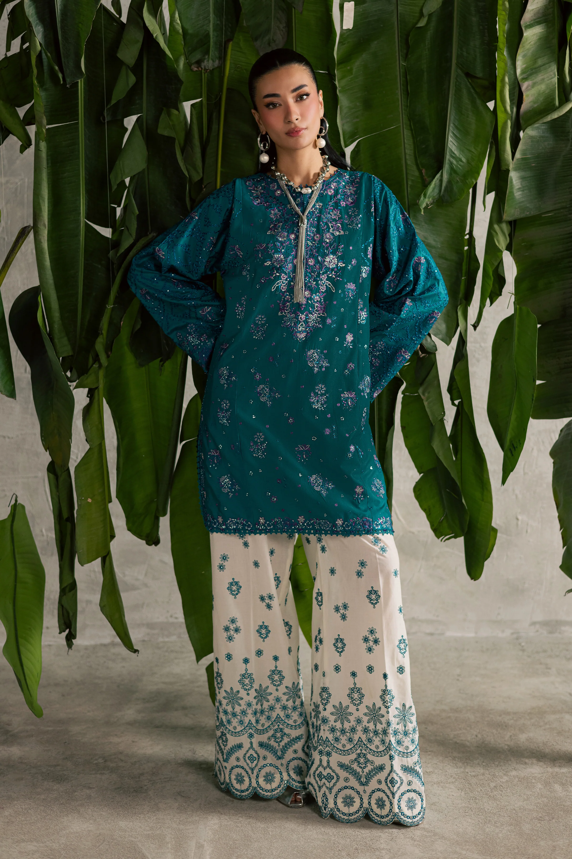 Moonwillow 2Pc - Festive Embroidered Lawn - Image 3