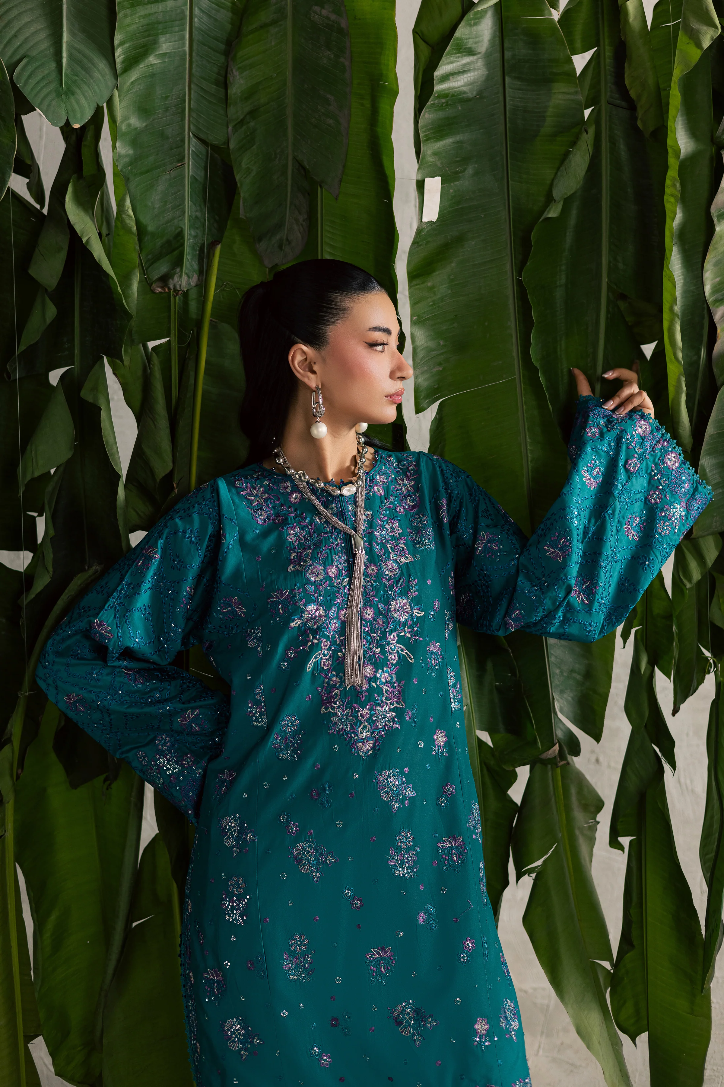Moonwillow 2Pc - Festive Embroidered Lawn - Image 4