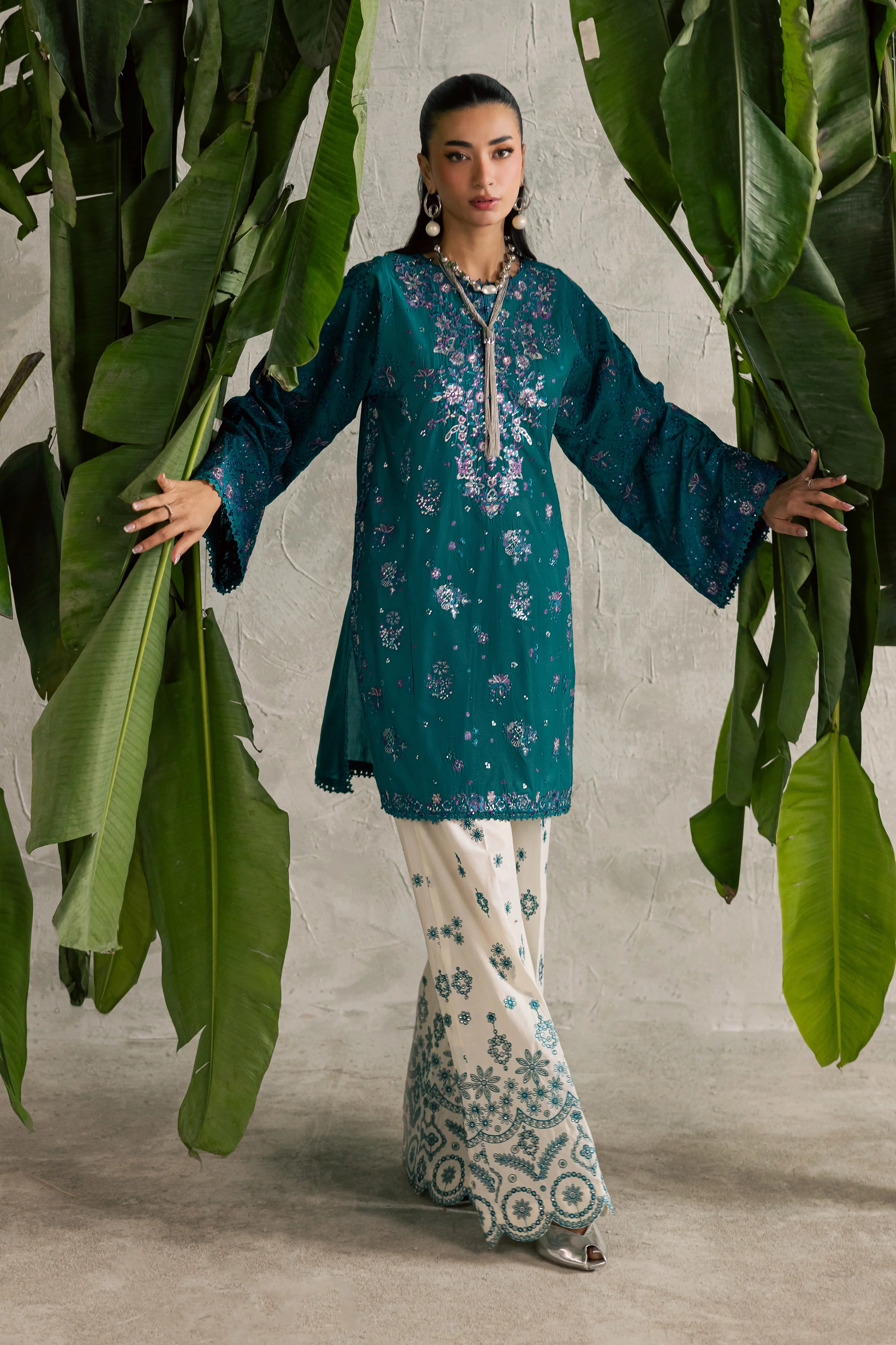 Moonwillow 2Pc - Festive Embroidered Lawn - Image 5