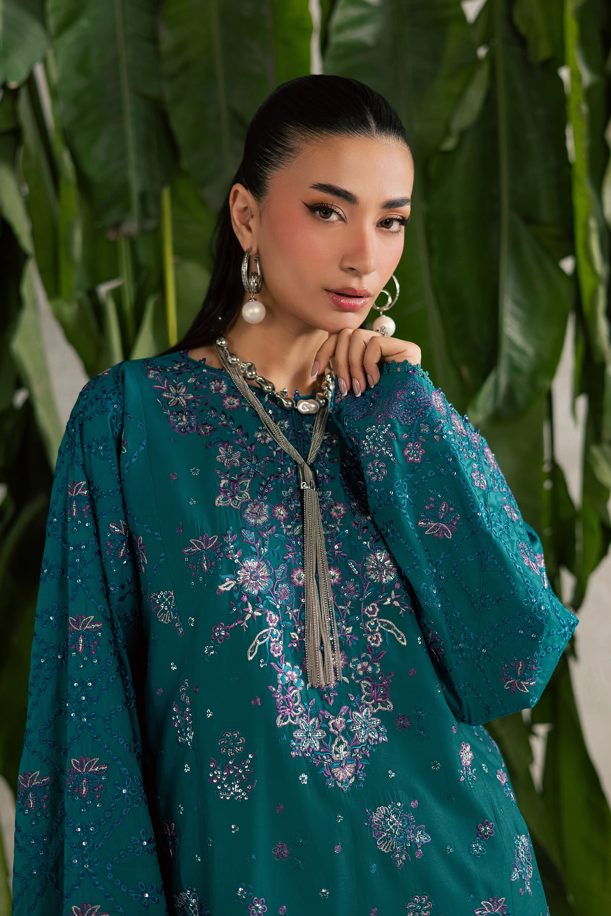 Moonwillow 2Pc - Festive Embroidered Lawn - Image 7