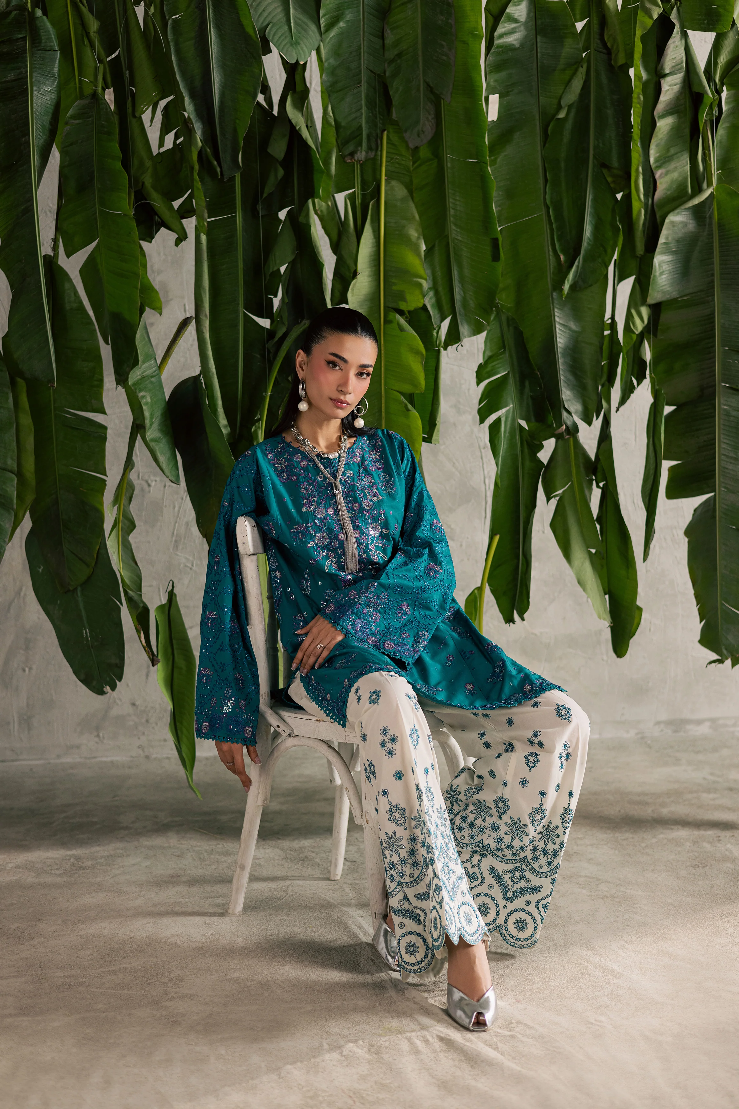 Moonwillow 2Pc - Festive Embroidered Lawn - Image 8