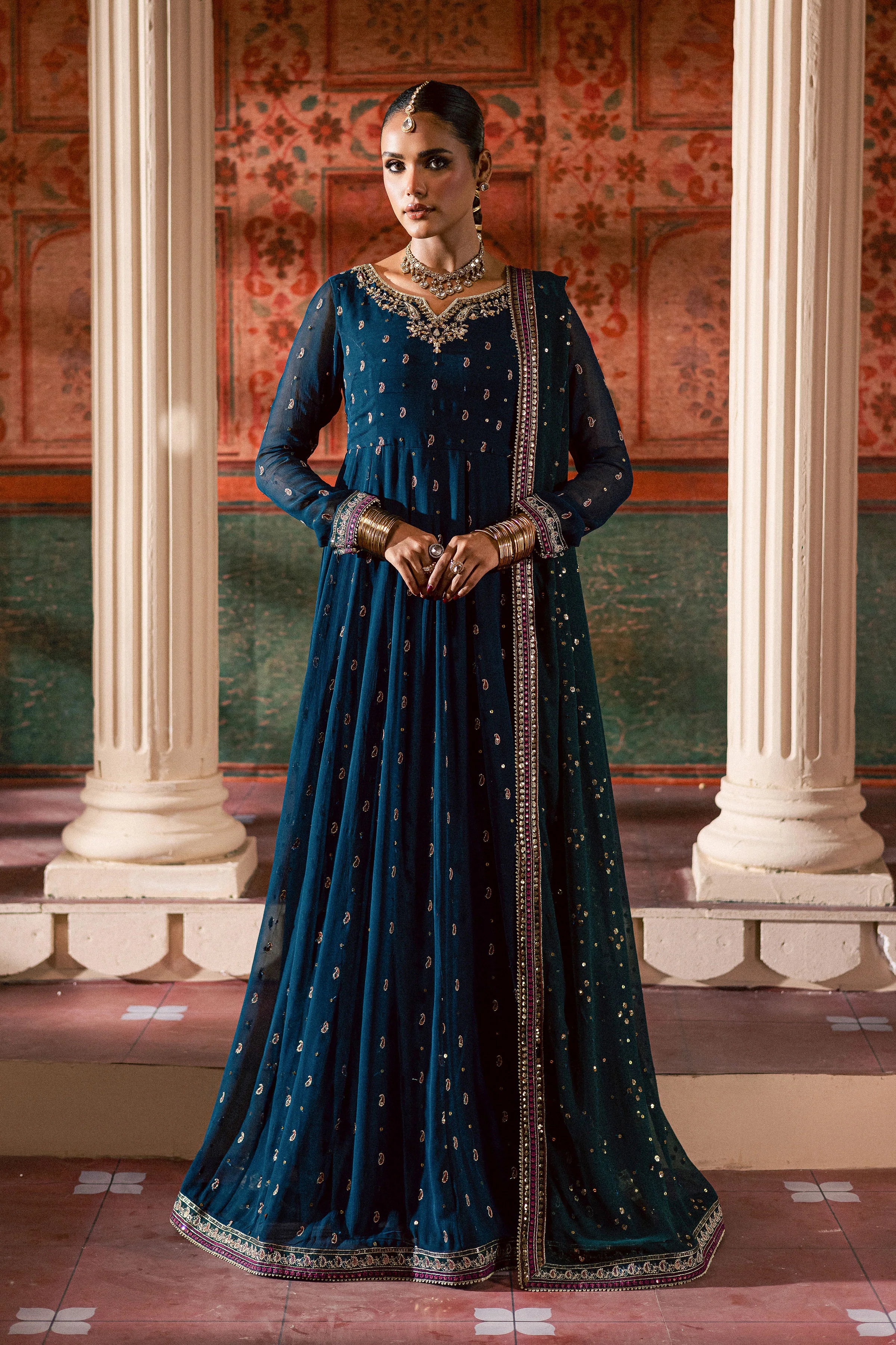 Mor Pankh 3Pc - Chiffon Wedding Frock