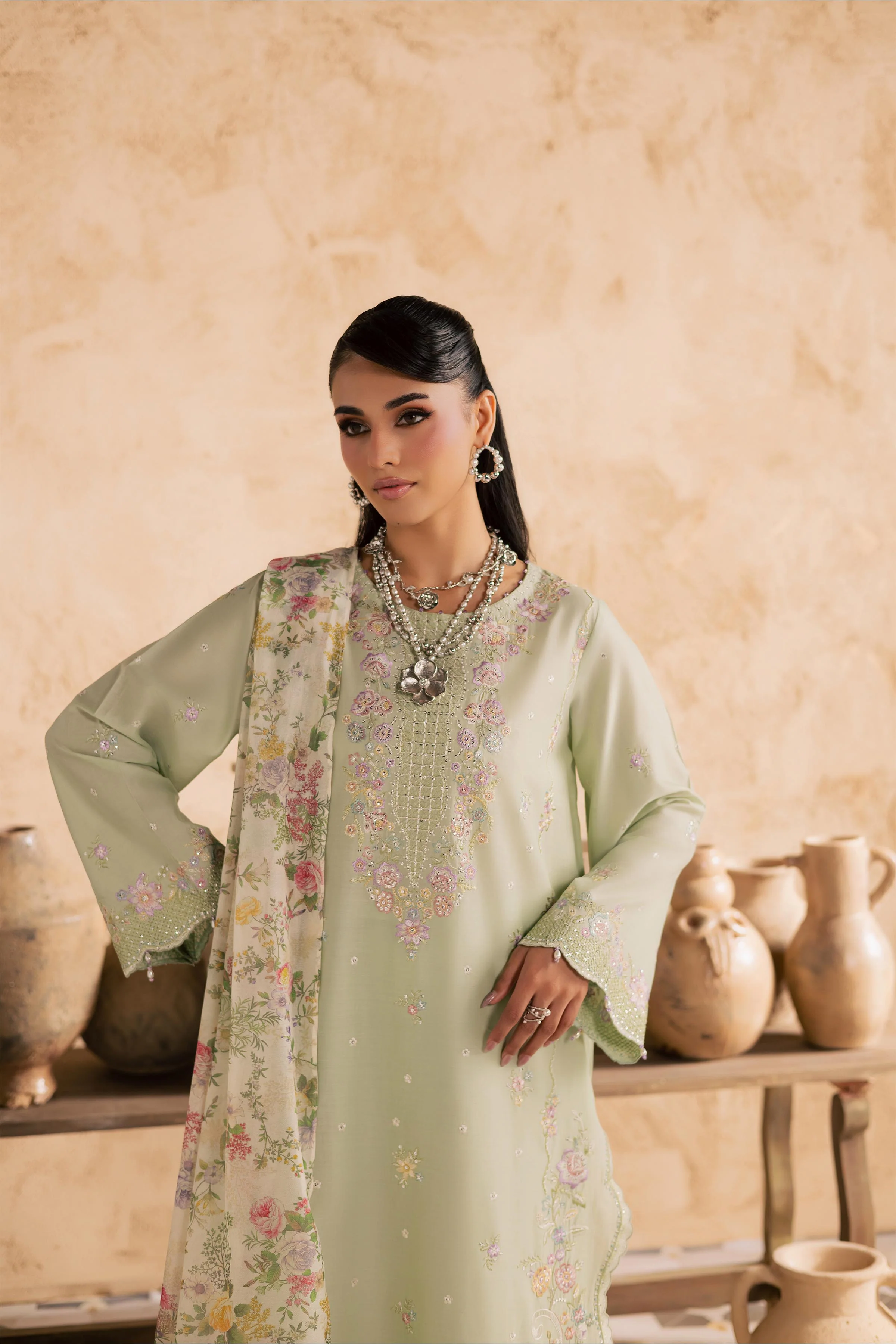 Morika 3Pc - Embroidered Festive Pret - Image 2