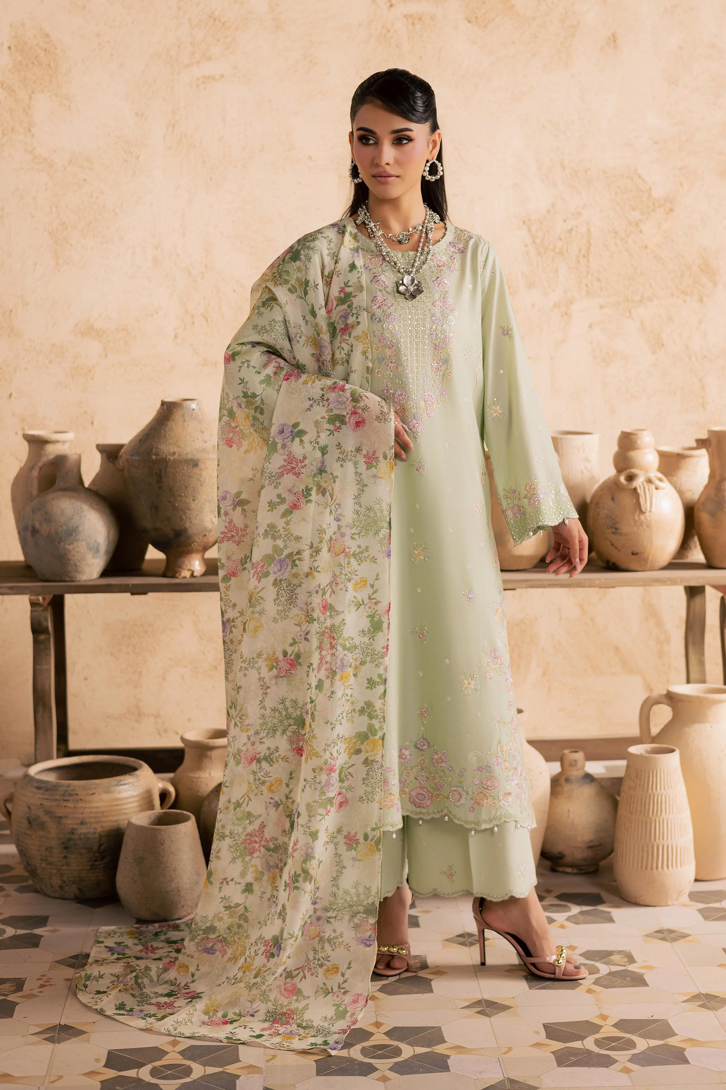 Morika 3Pc - Embroidered Festive Pret - Image 3