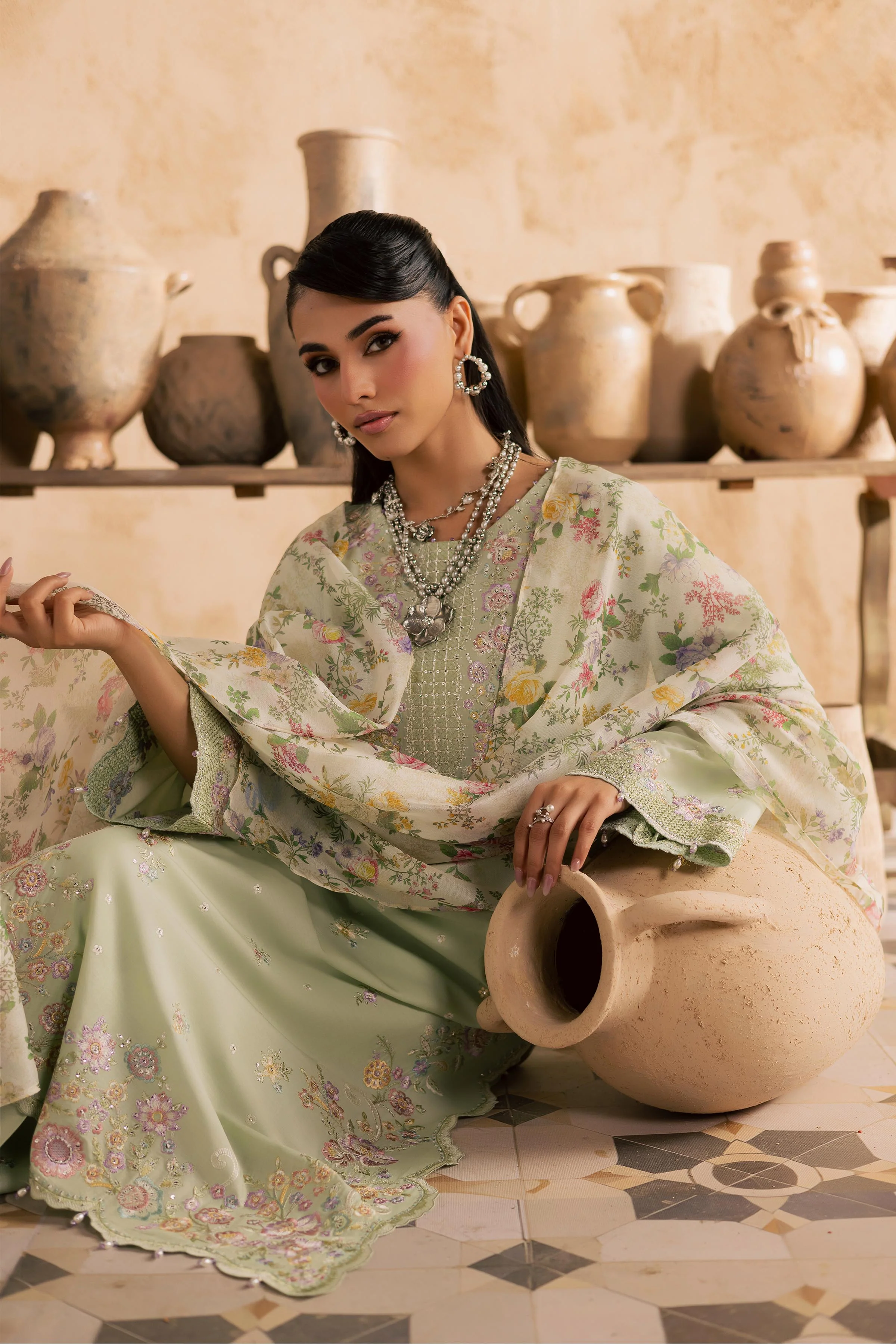 Morika 3Pc - Embroidered Festive Pret - Image 6