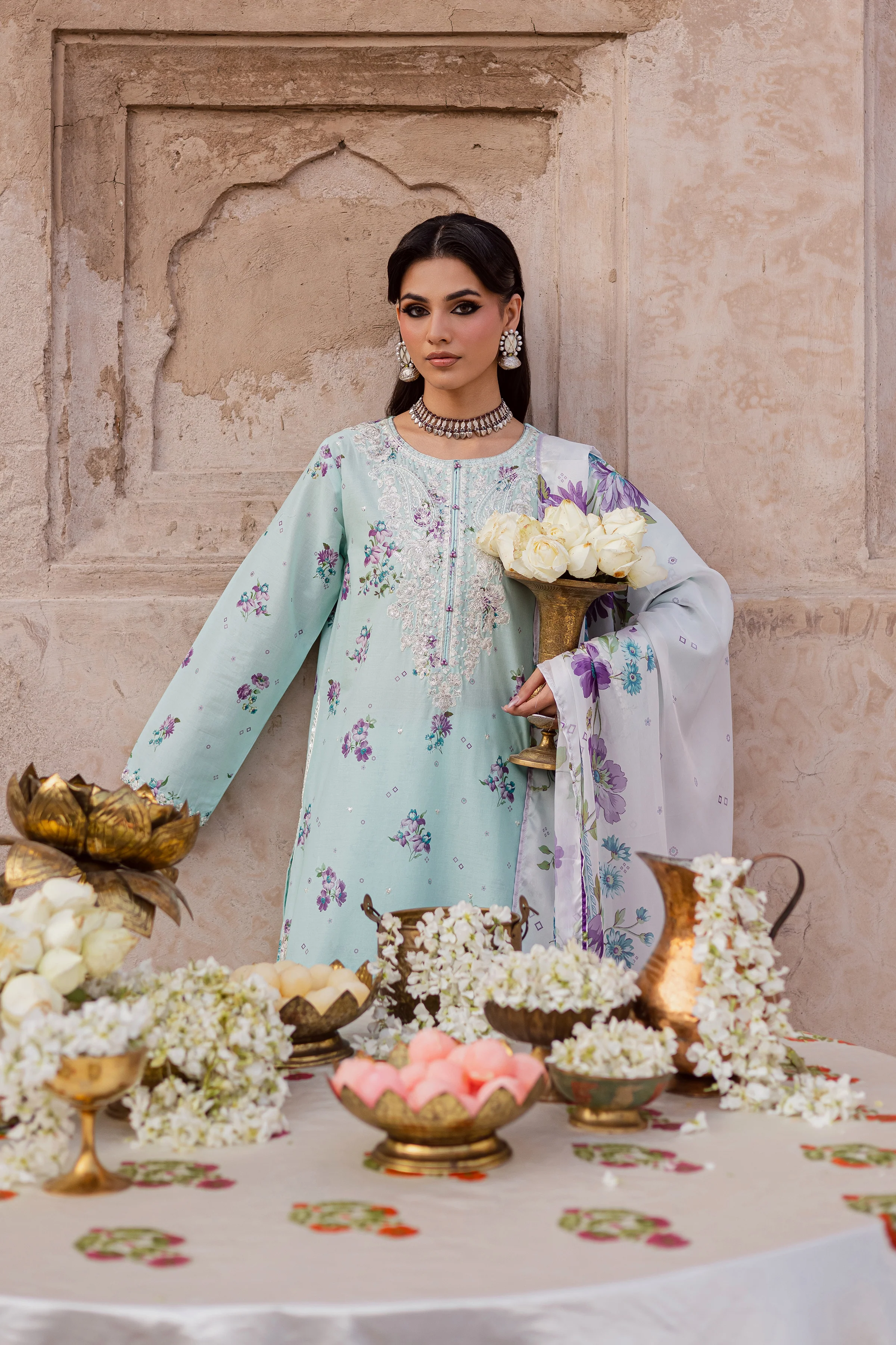 Morticia 3Pc - Festive Eid Prints - Image 4