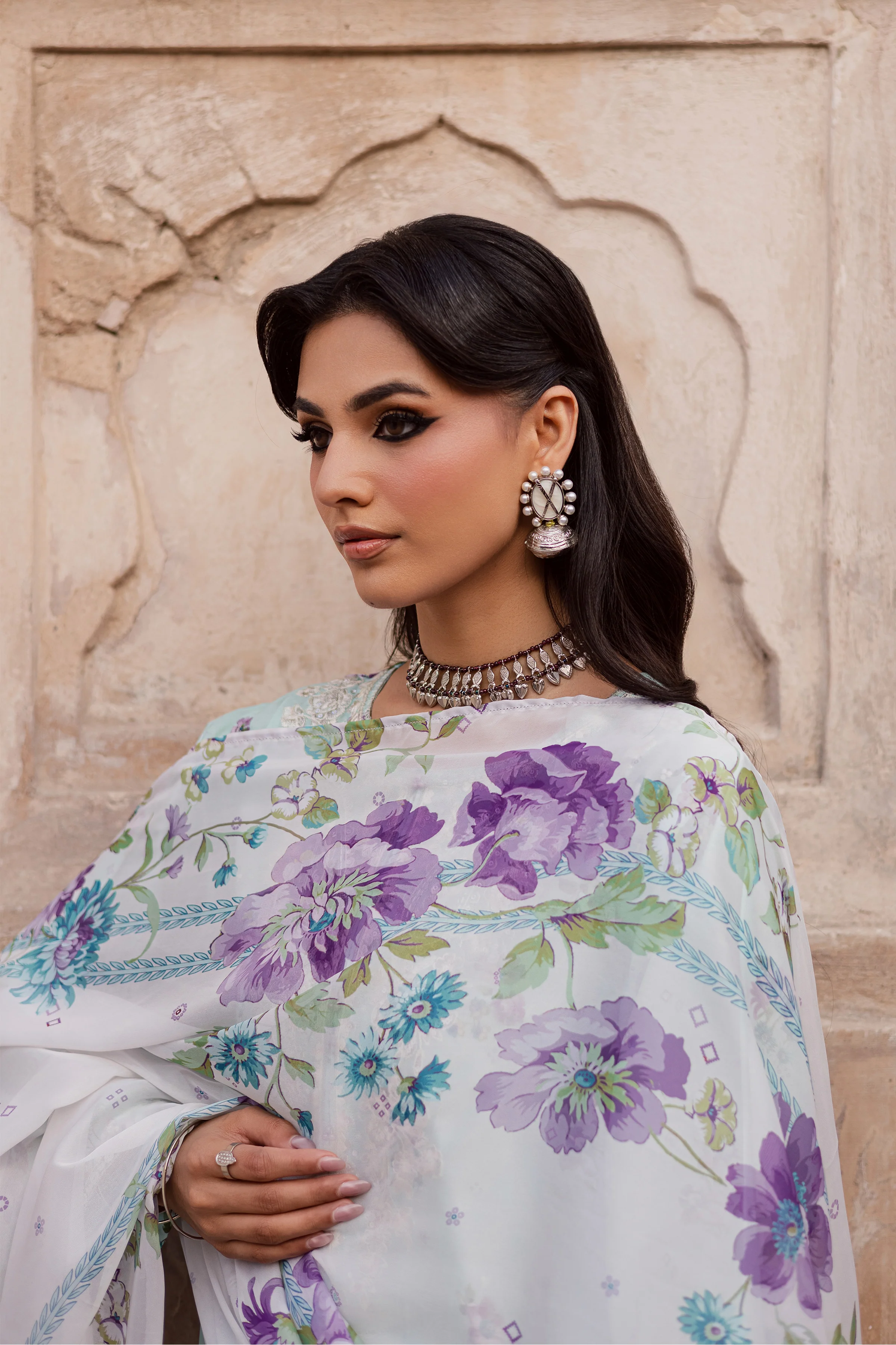 Morticia 3Pc - Festive Eid Prints - Image 7