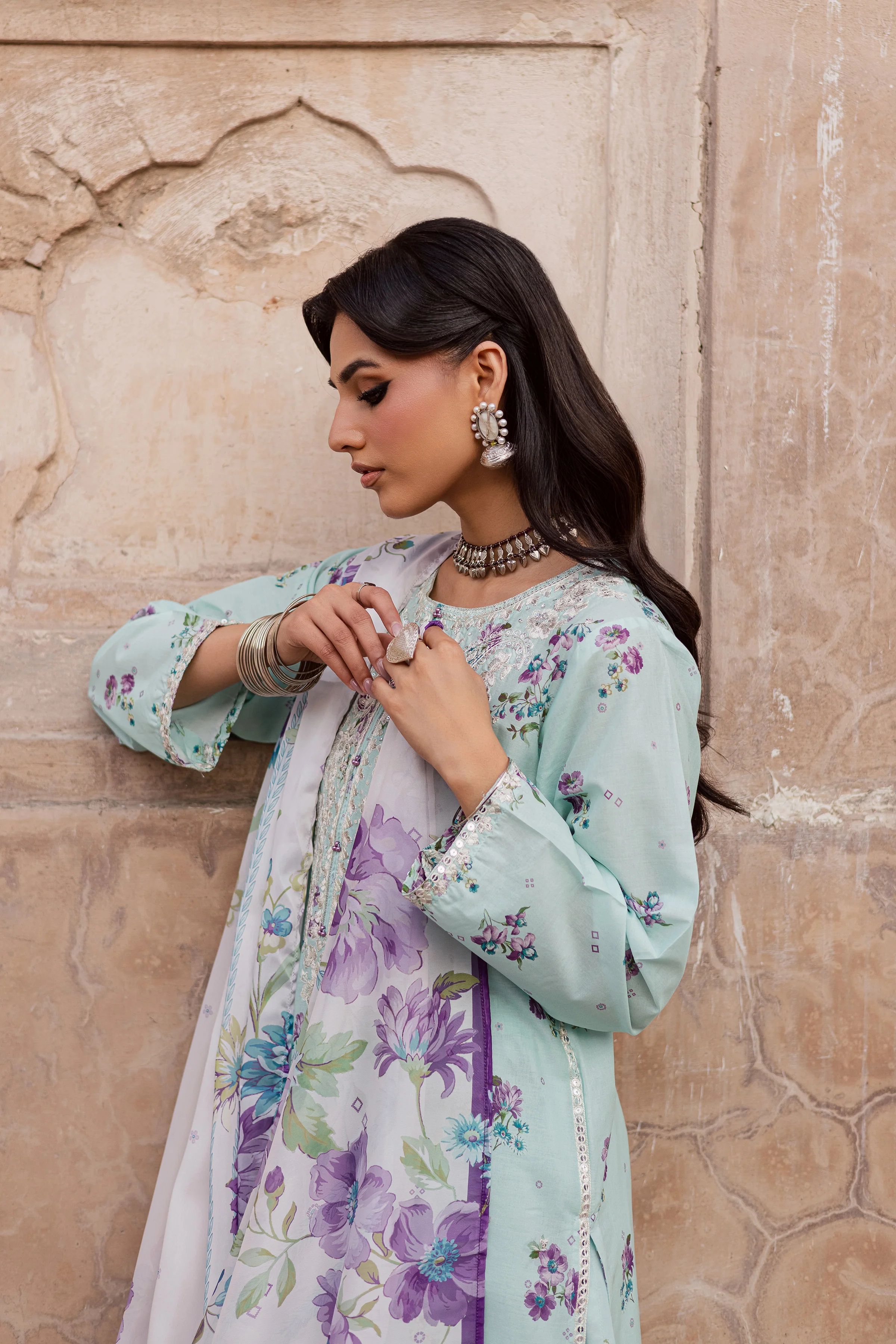 Morticia 3Pc - Festive Eid Prints - Image 9