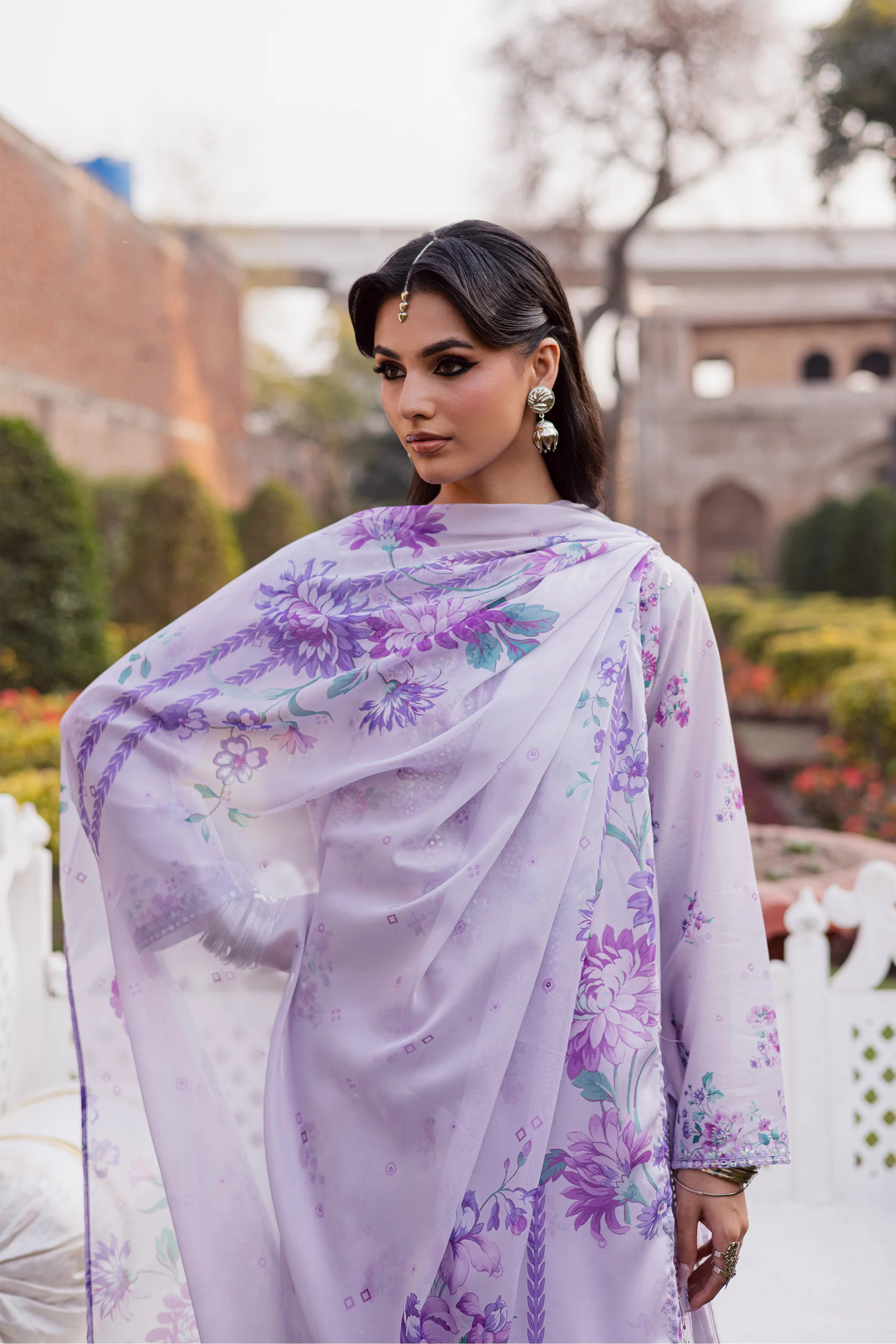 Morticia Lilac 3Pc - Festive Eid Prints - Image 2