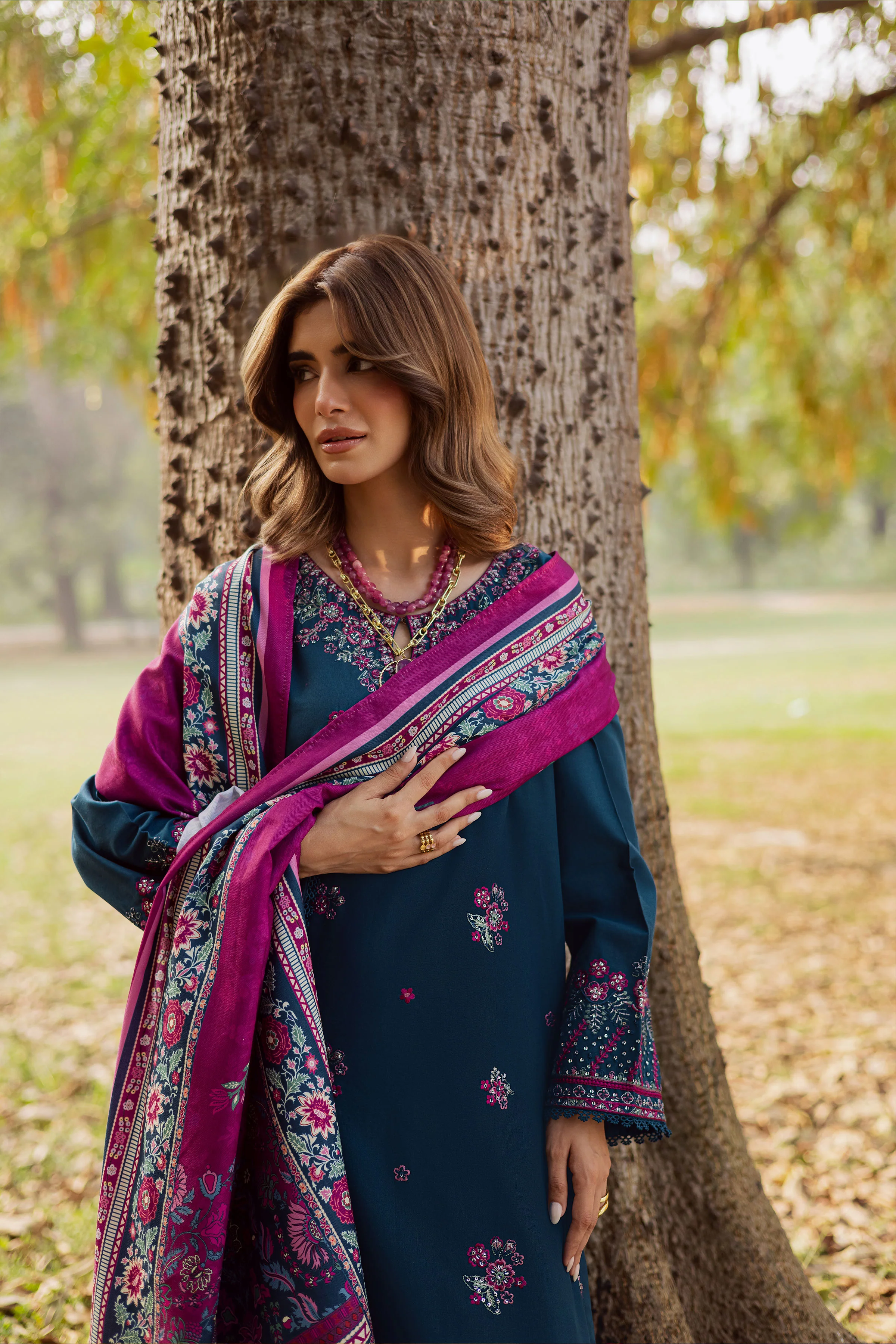 Moscow 3Pc - Embroidered Khaddar Dress - Image 2