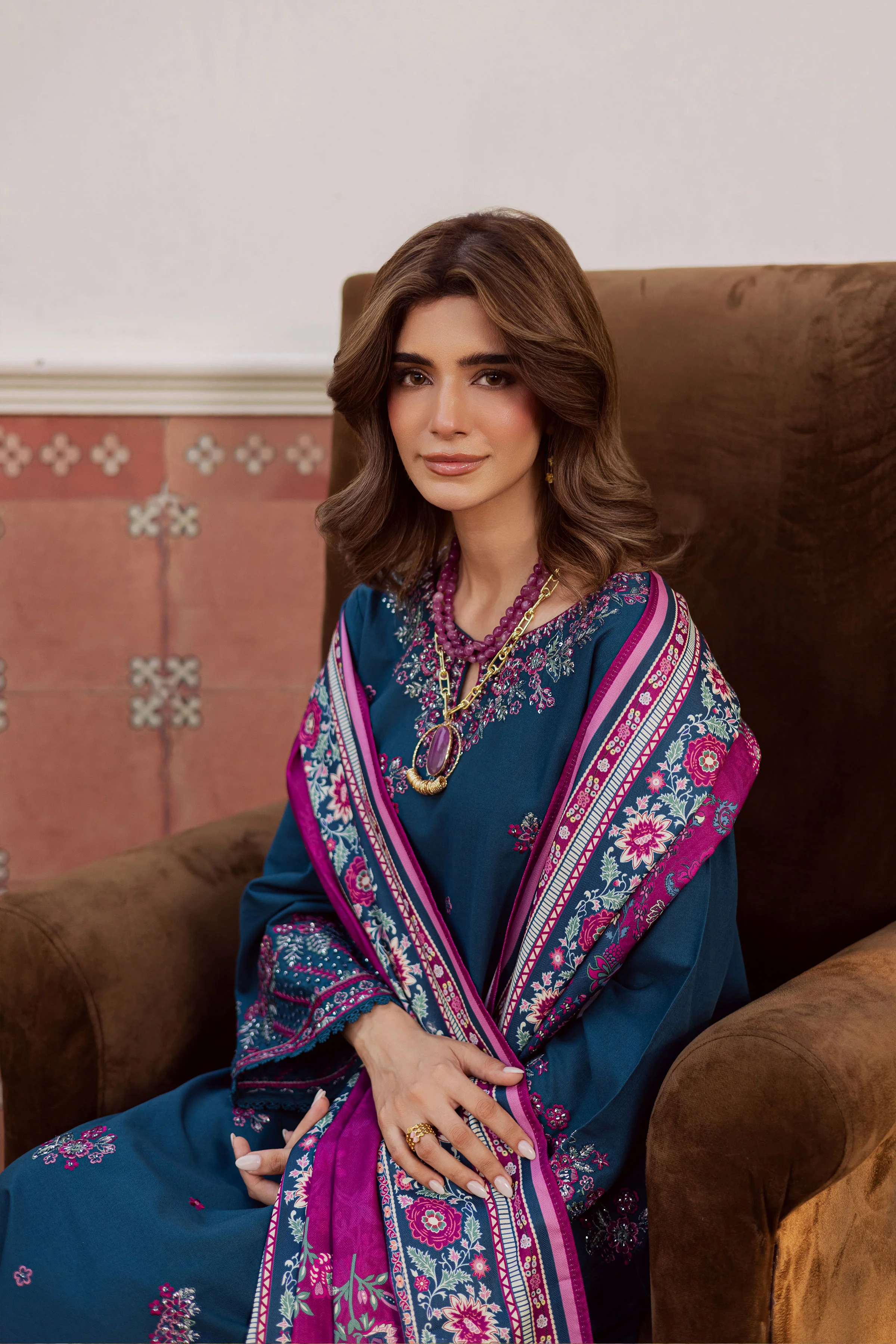 Moscow 3Pc - Embroidered Khaddar Dress - Image 5