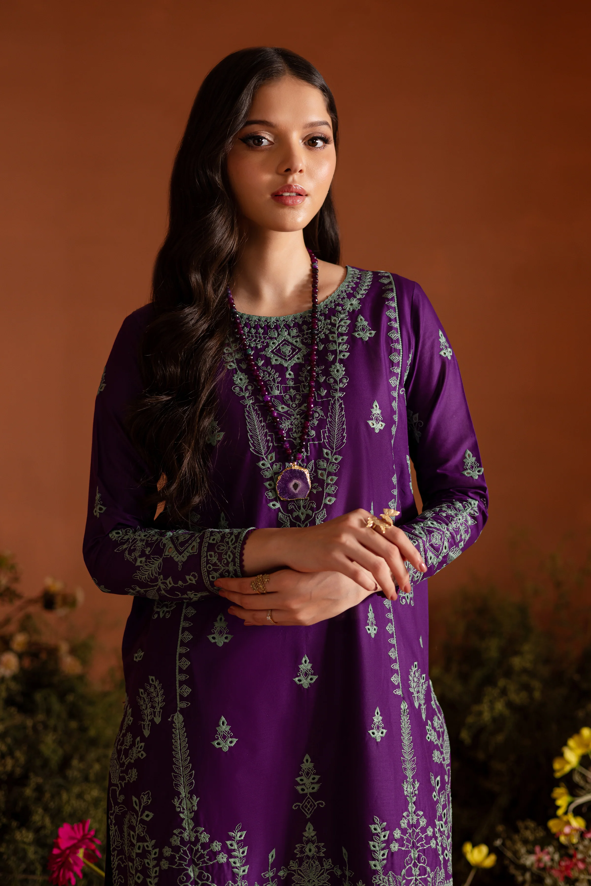 Mulberry Muse 2Pc - Embroidered Lawn Dress - Image 2