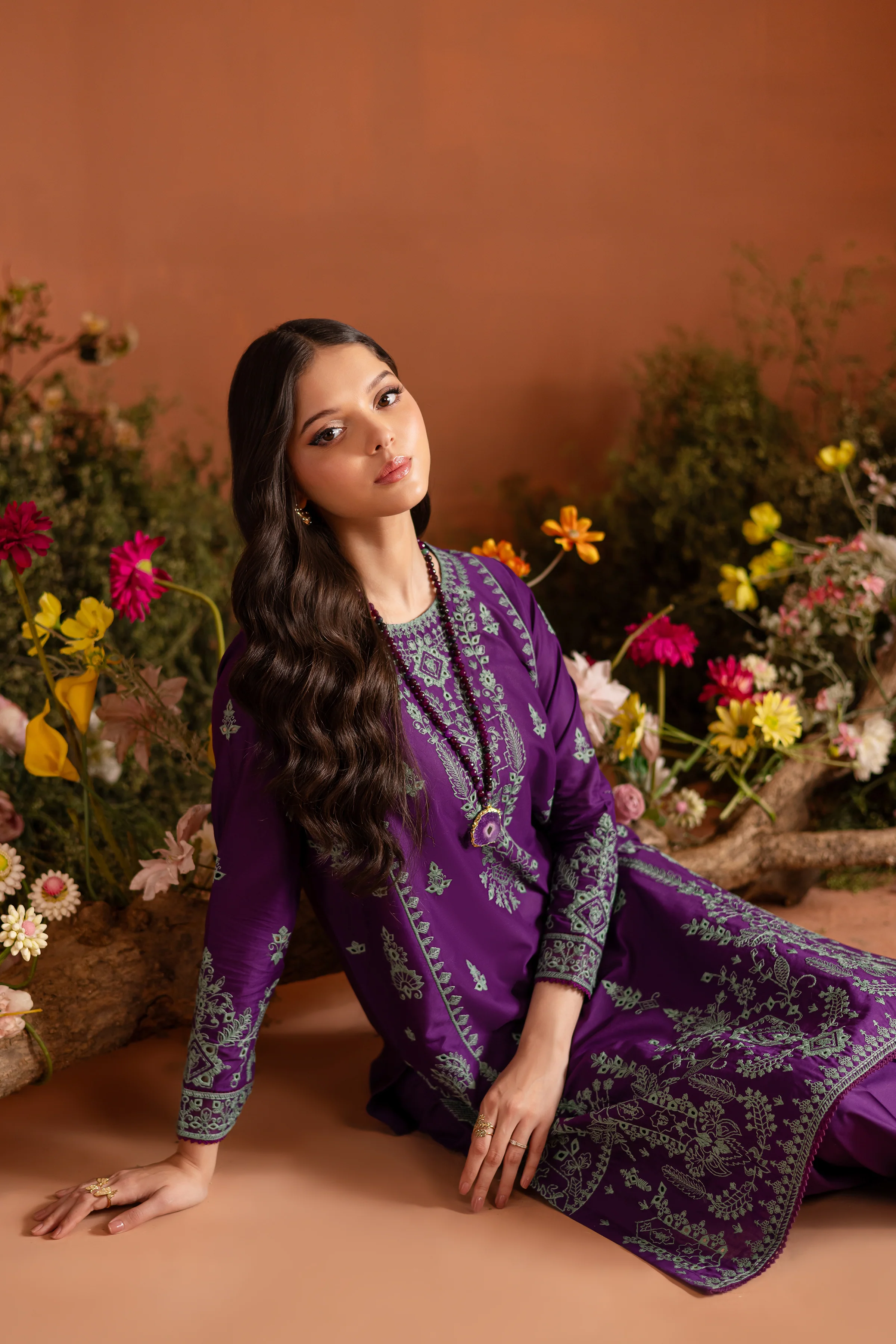 Mulberry Muse 2Pc - Embroidered Lawn Dress - Image 5