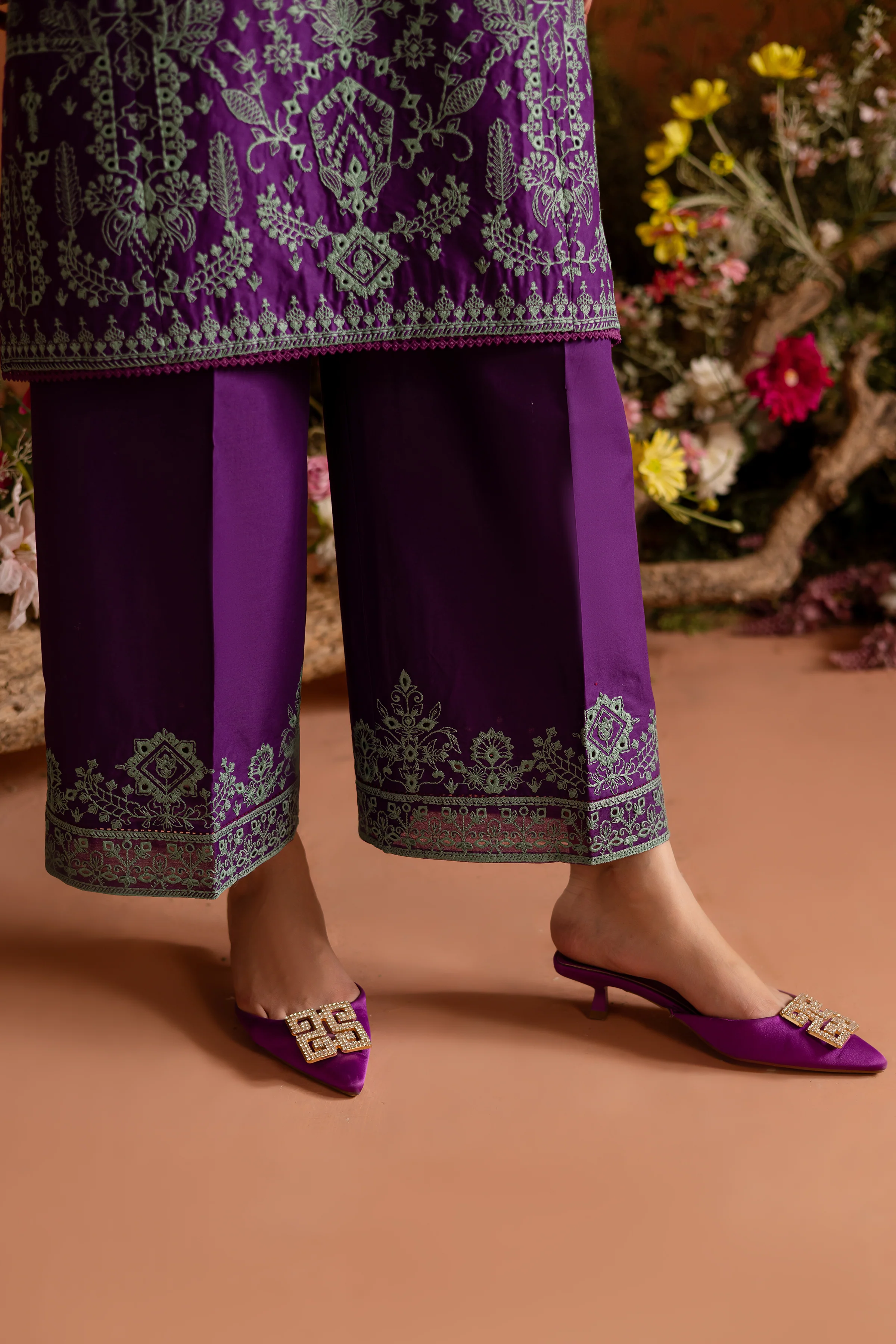 Mulberry Muse 2Pc - Embroidered Lawn Dress - Image 6