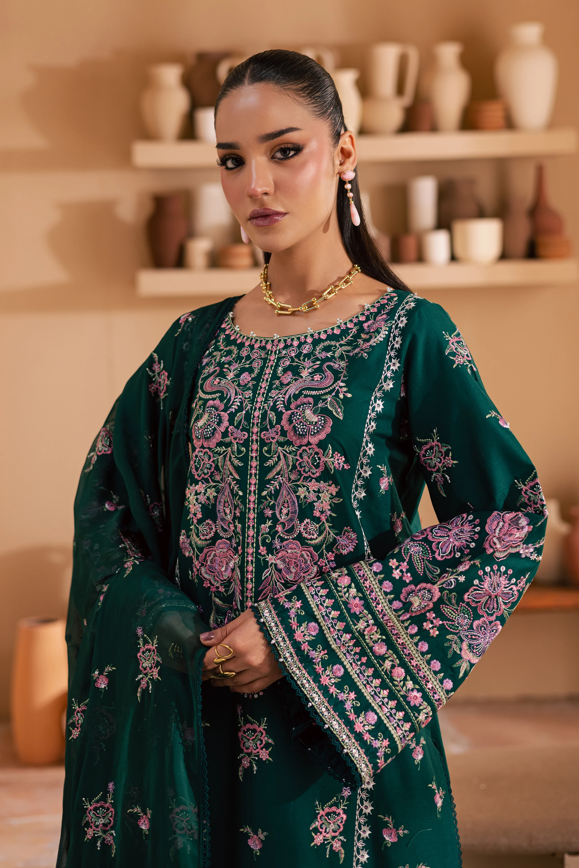 Myra 3Pc - Embroidered Lawn Dress - Image 2