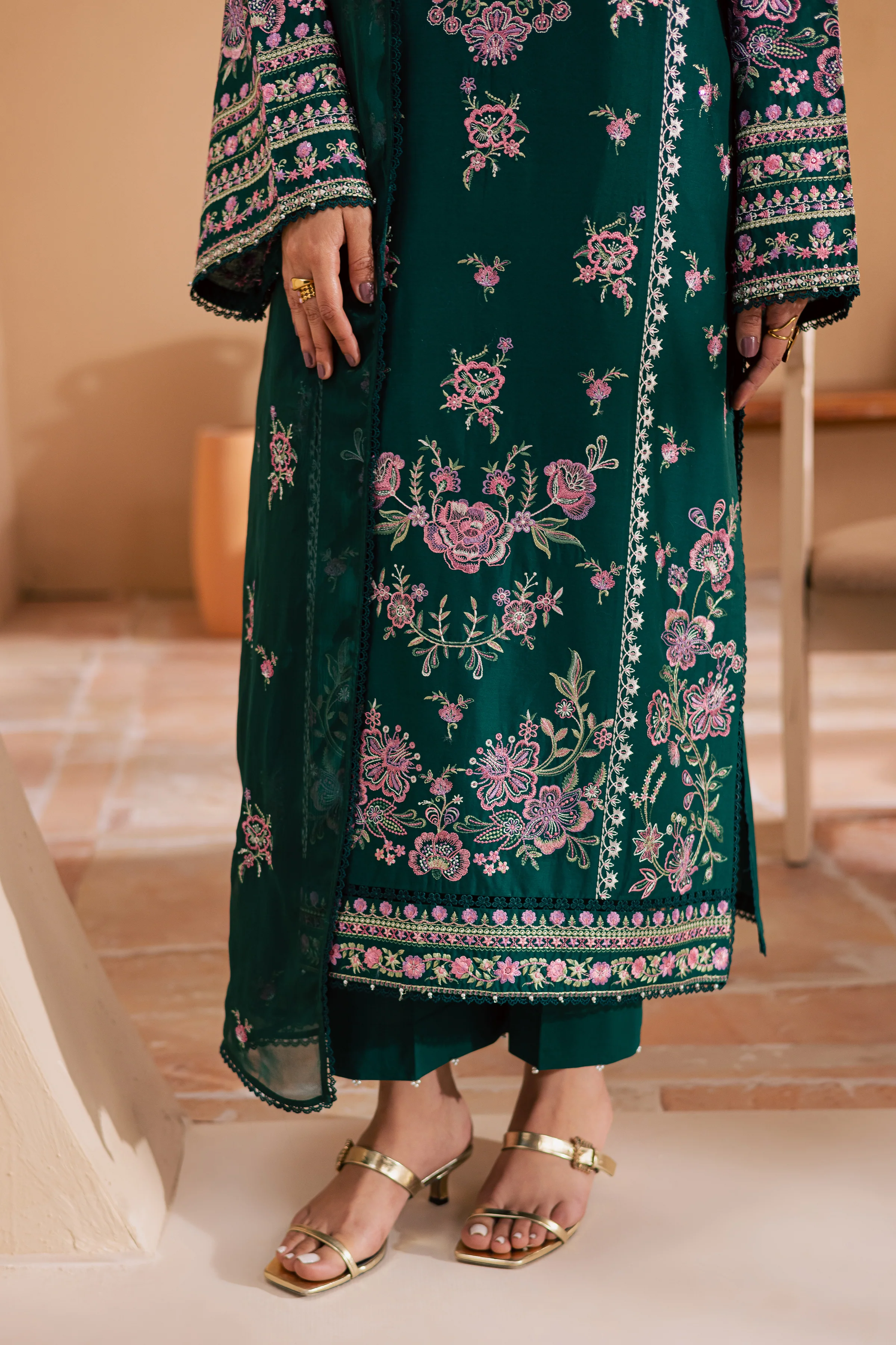 Myra 3Pc - Embroidered Lawn Dress - Image 8