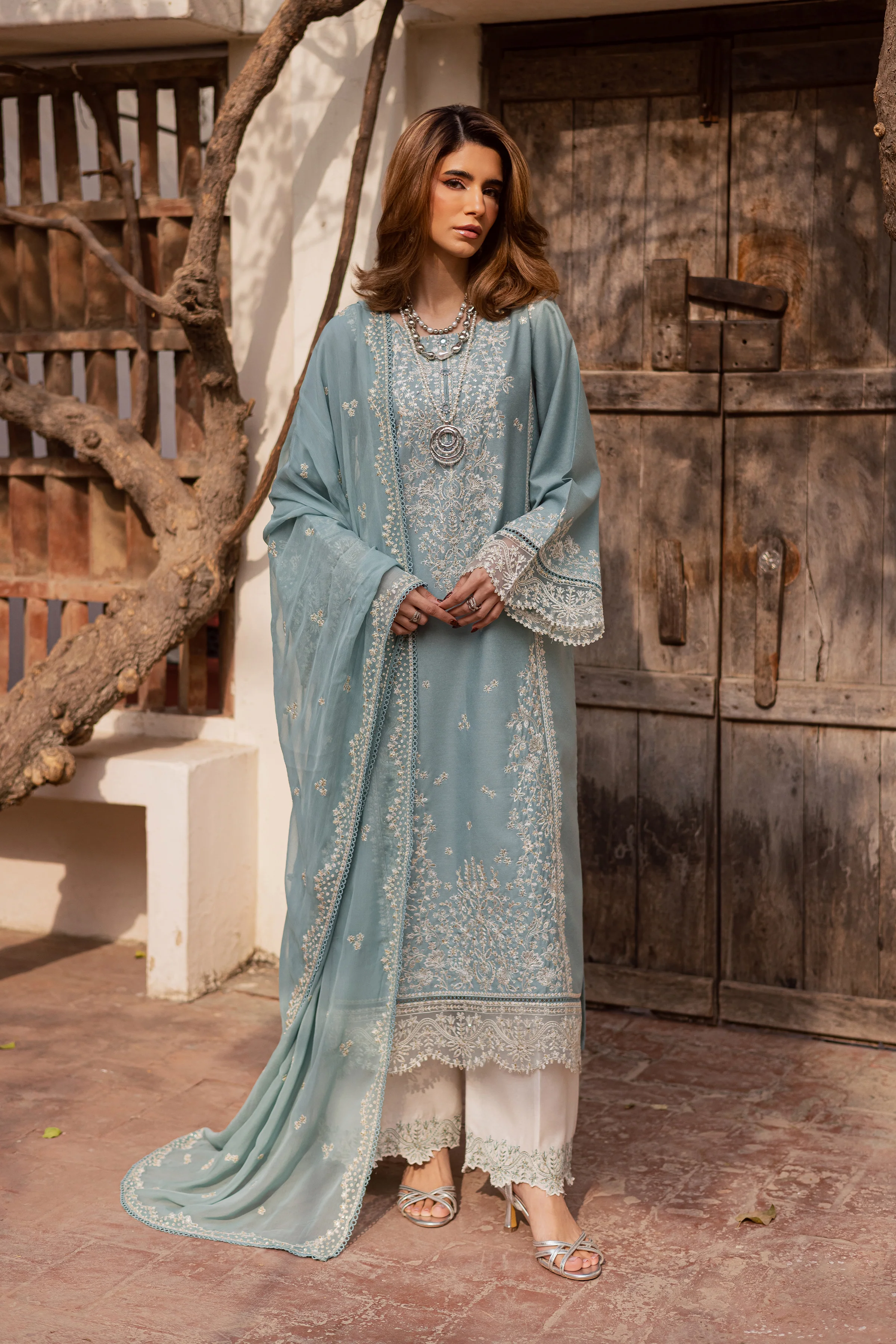 Naisha 3Pc - Embroidered Festive Pret - Image 6