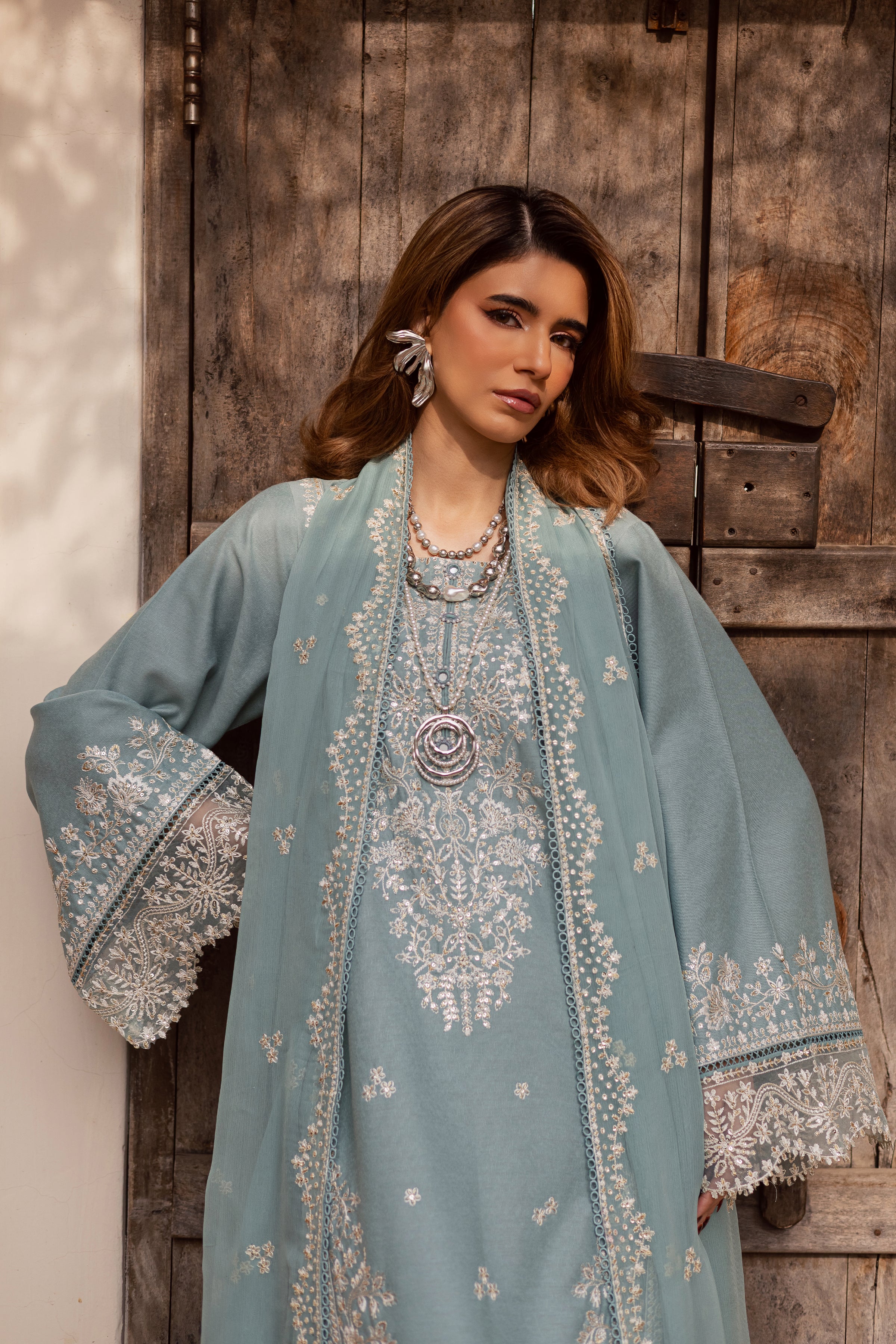 Naisha 3Pc - Embroidered Festive Pret - Image 7
