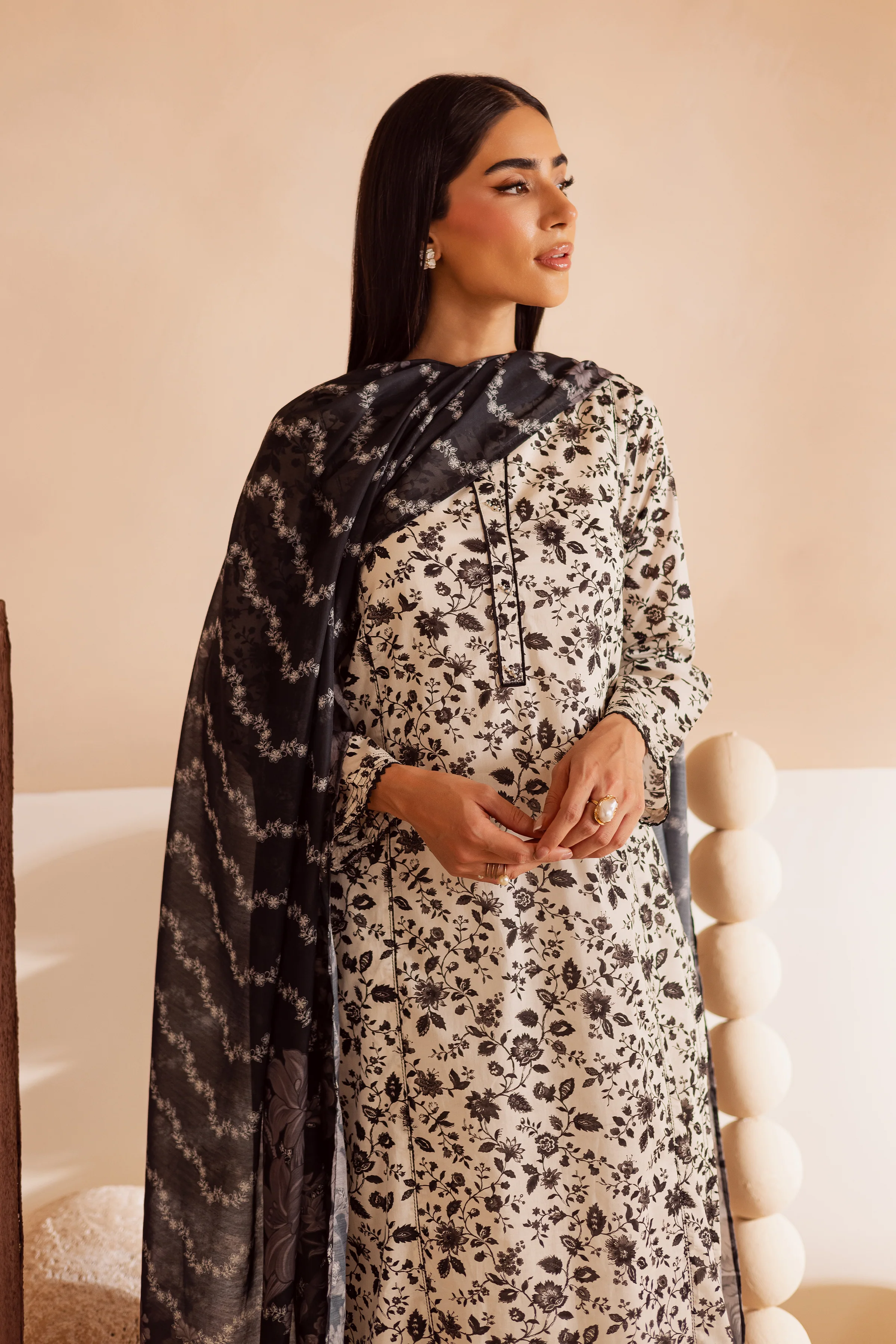 Nancy 3Pc - Printed Lawn Dress - Image 5