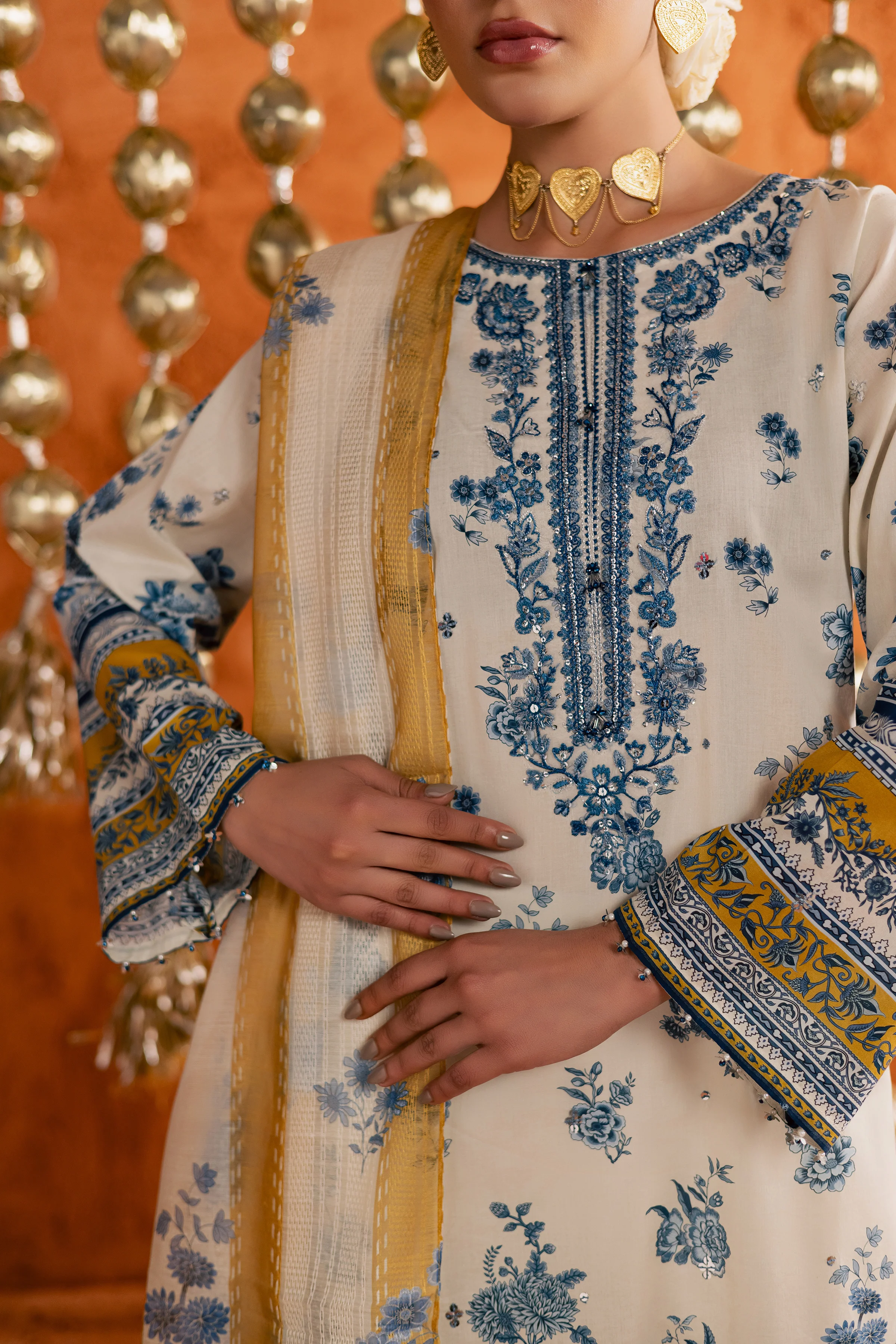 Nariman 3Pc - Printed Lawn Dress - Image 9