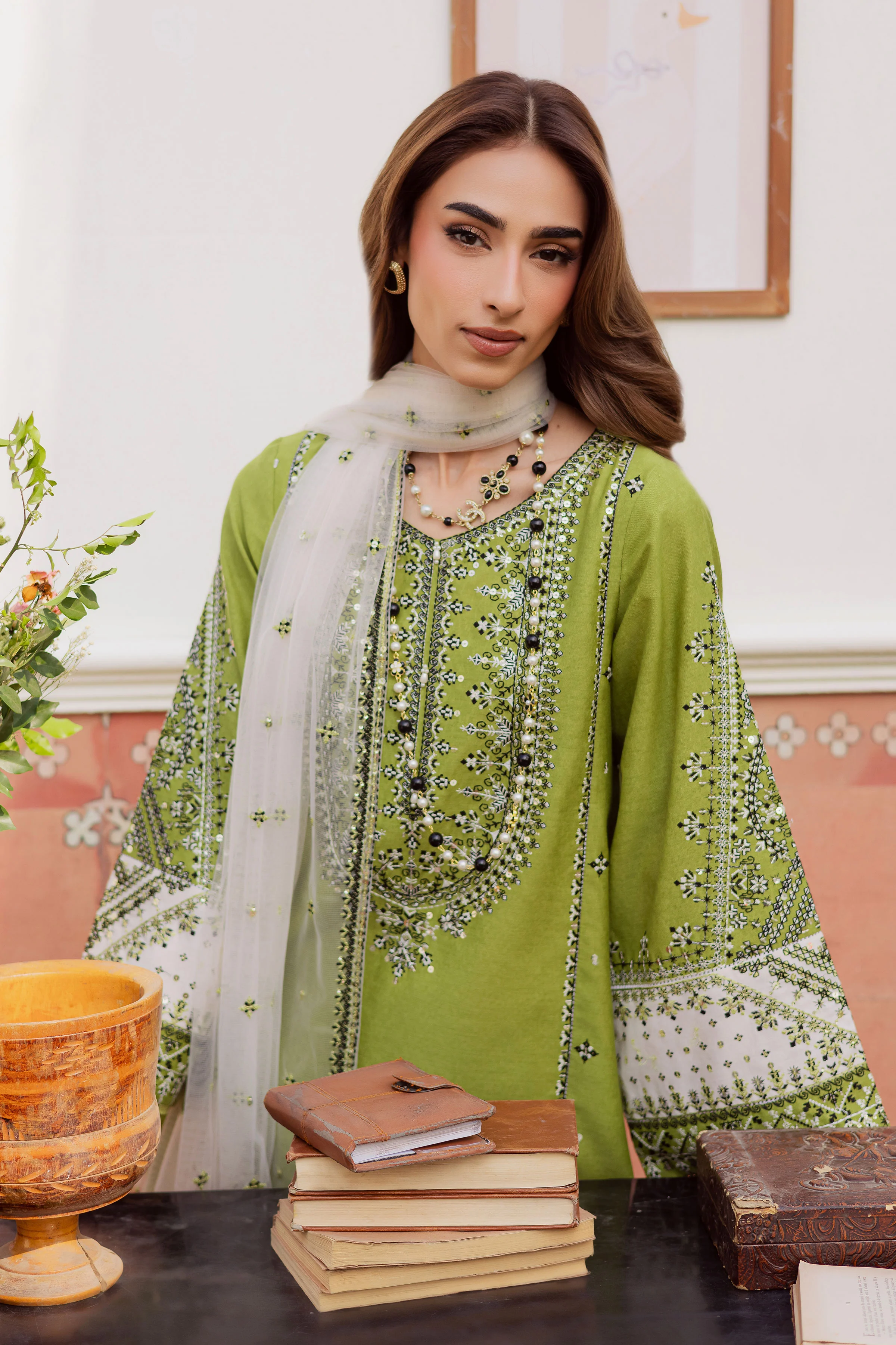 Nashville 3Pc - Embroidered Karandi Dress - Image 5