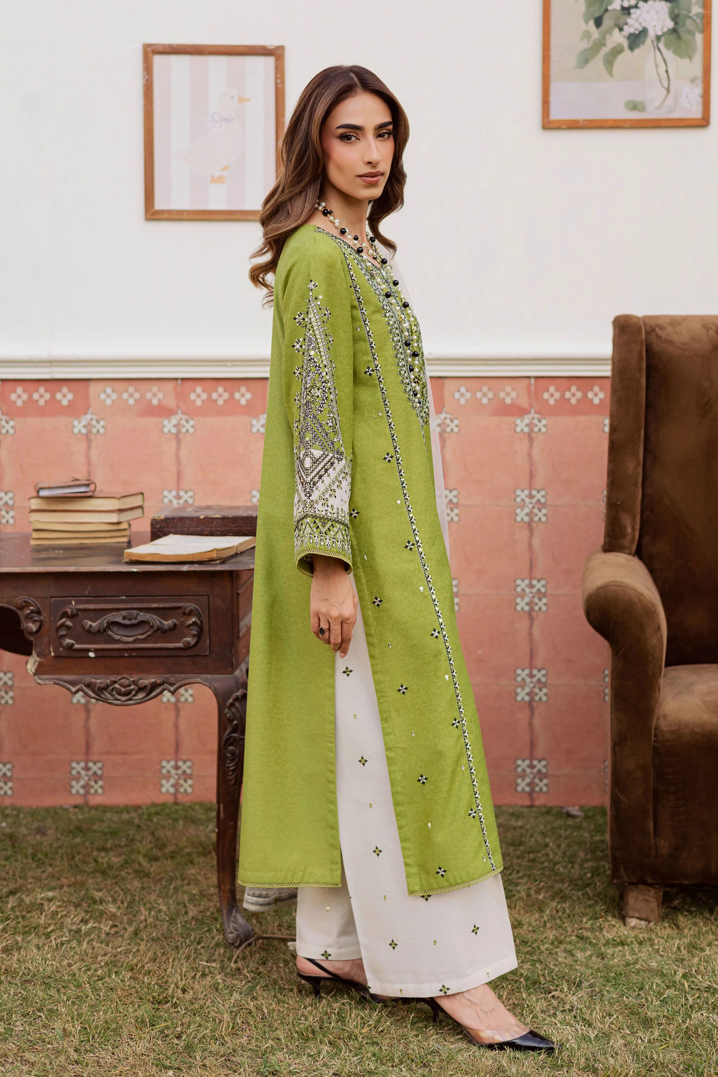 Nashville 3Pc - Embroidered Karandi Dress - Image 6