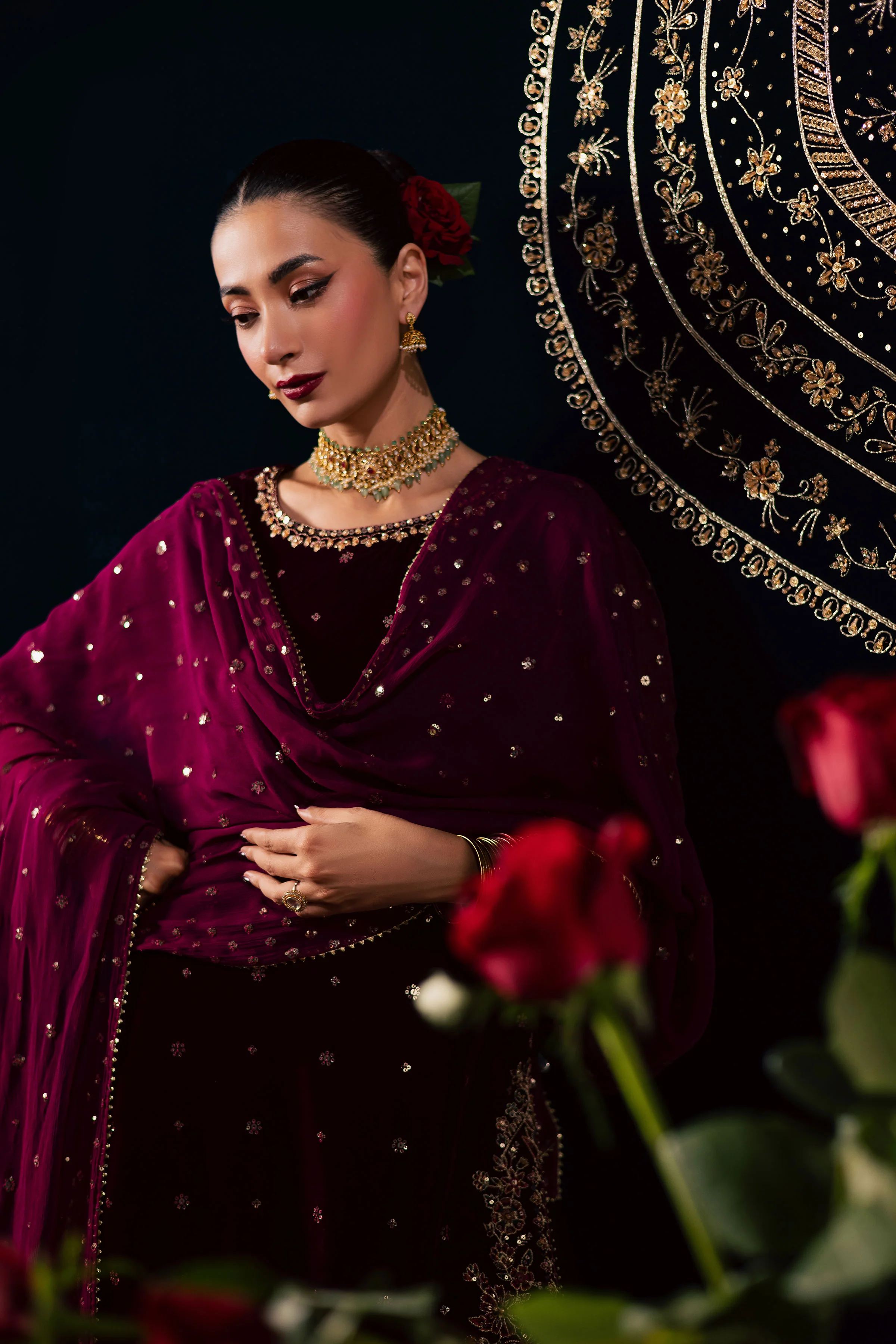 Nayaab 3Pc - Velvet Luxe Pret - Image 3