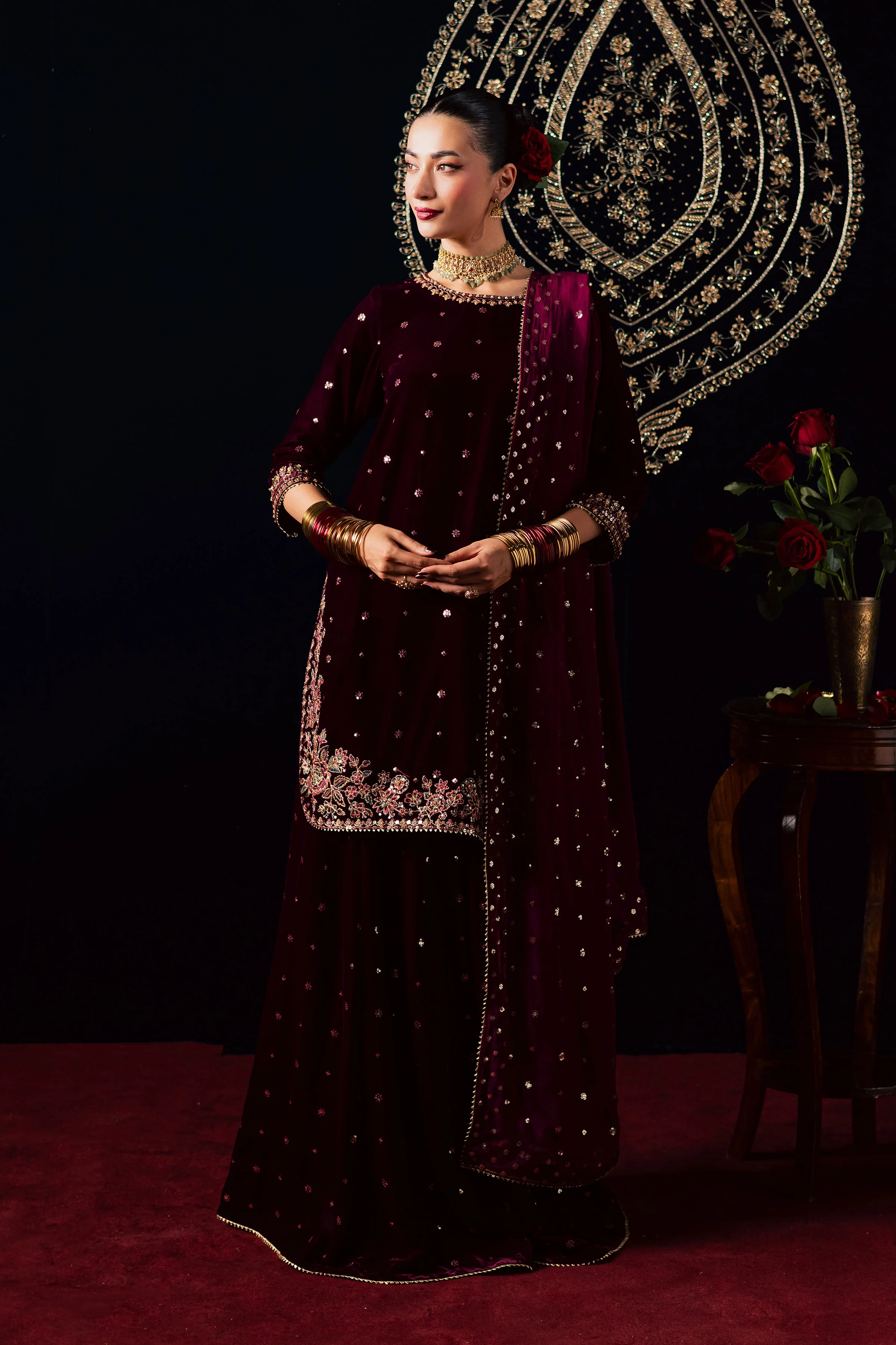 Nayaab 3Pc - Velvet Luxe Pret - Image 4