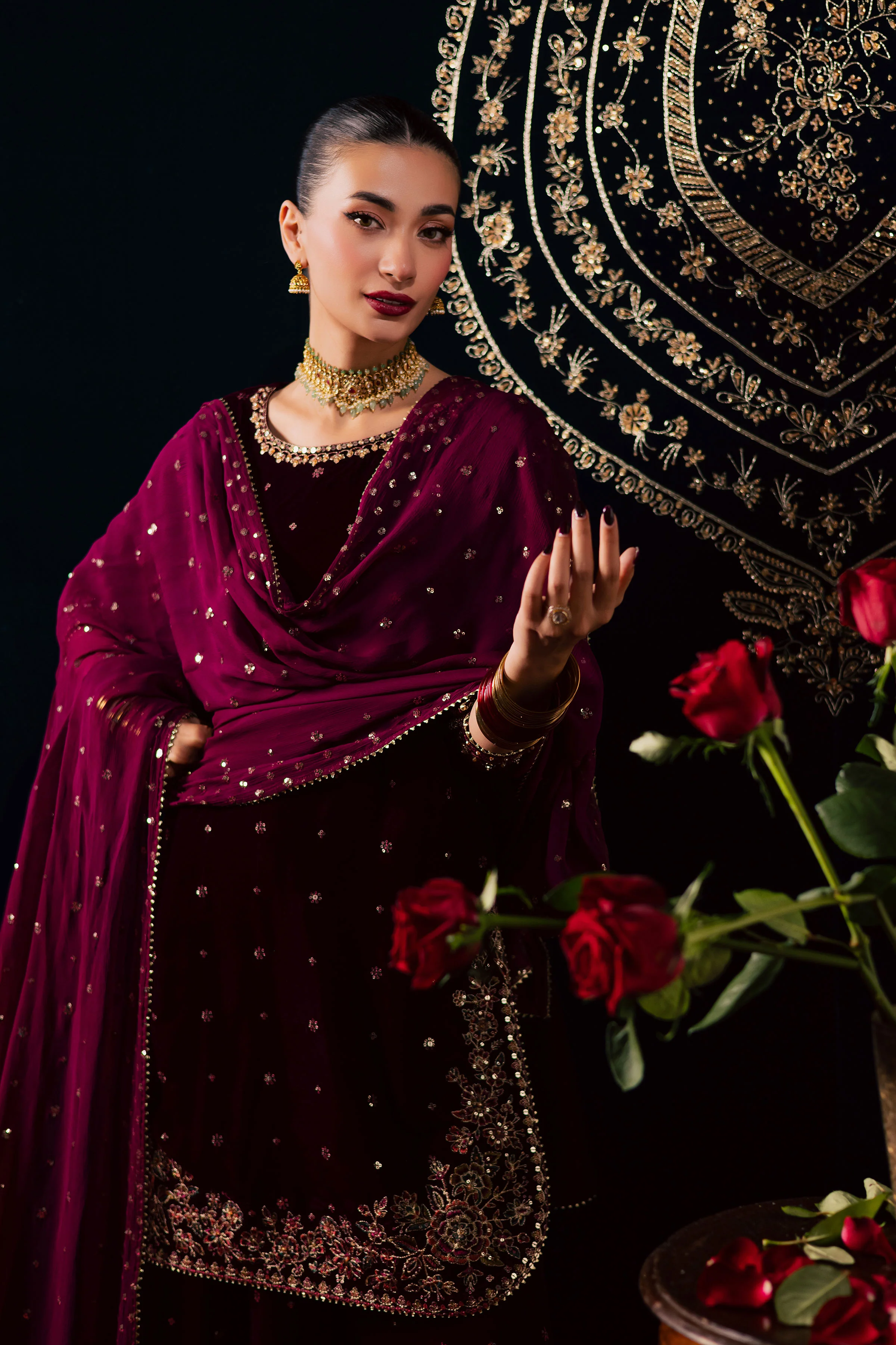 Nayaab 3Pc - Velvet Luxe Pret - Image 5
